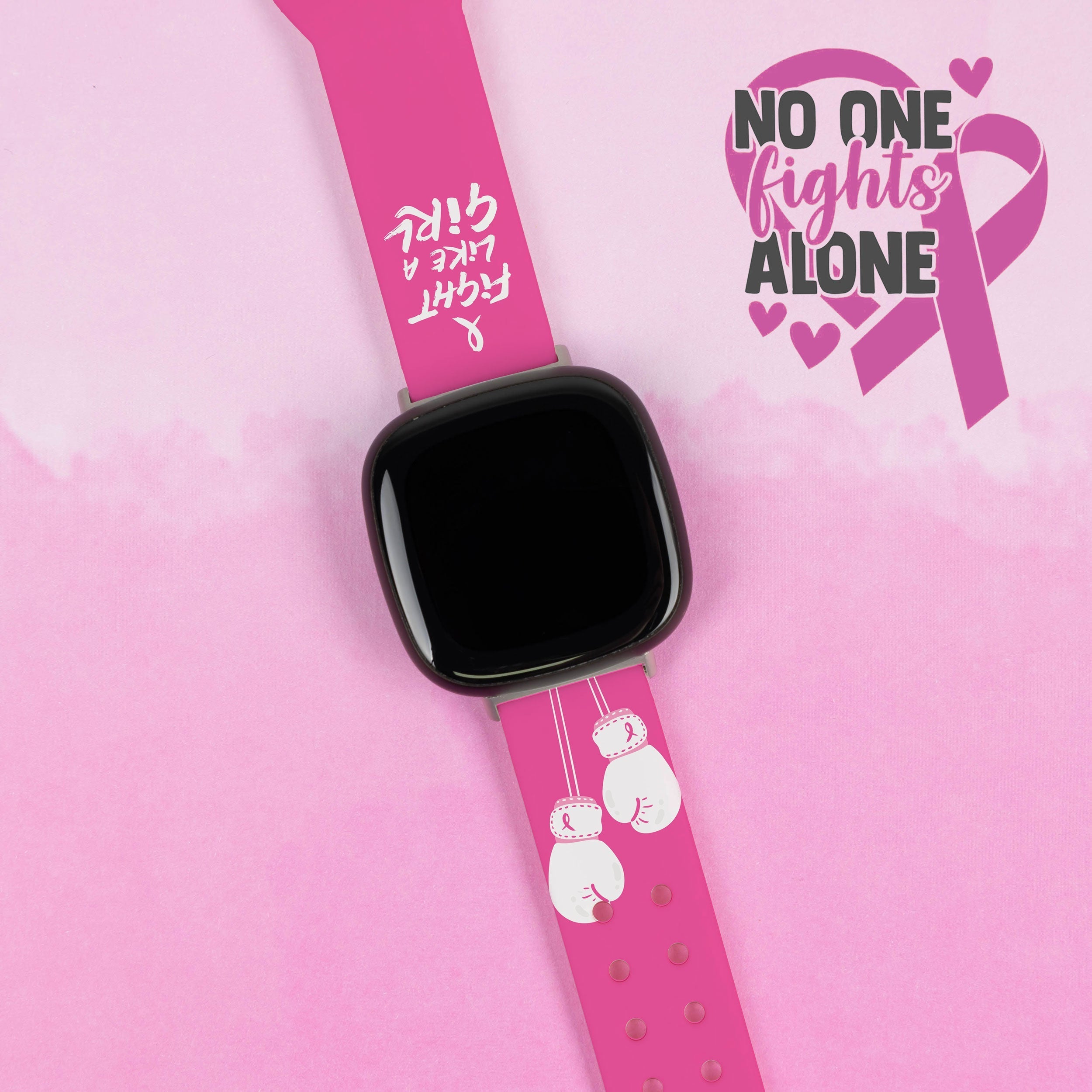 Breast Cancer Awareness HD Fitbit Versa 3 & Sense 1 Watch Band Affinity Bands
