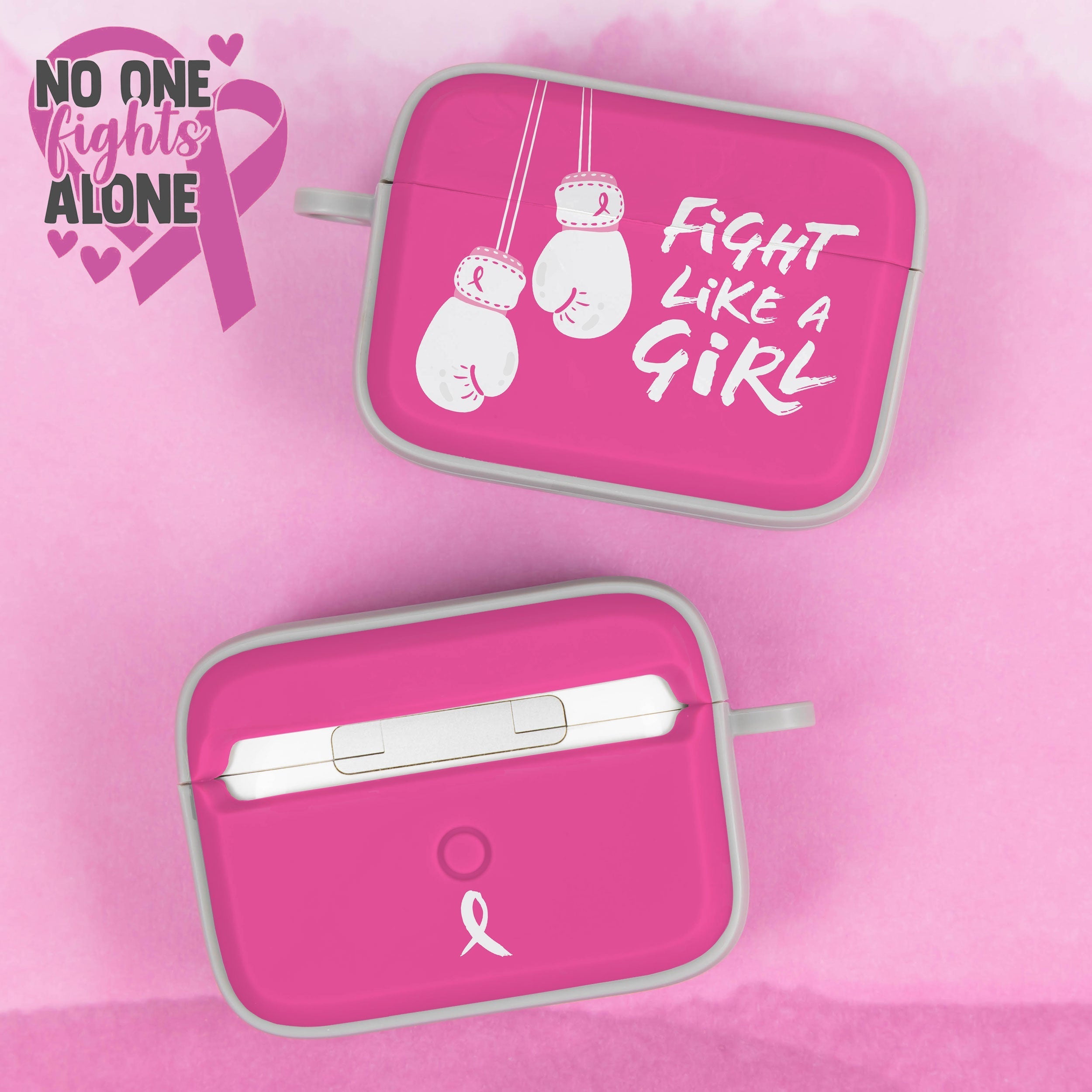 Breast Cancer Awareness HDX Apple AirPods Pro 1 & 2 Case Cover Affinity Bands