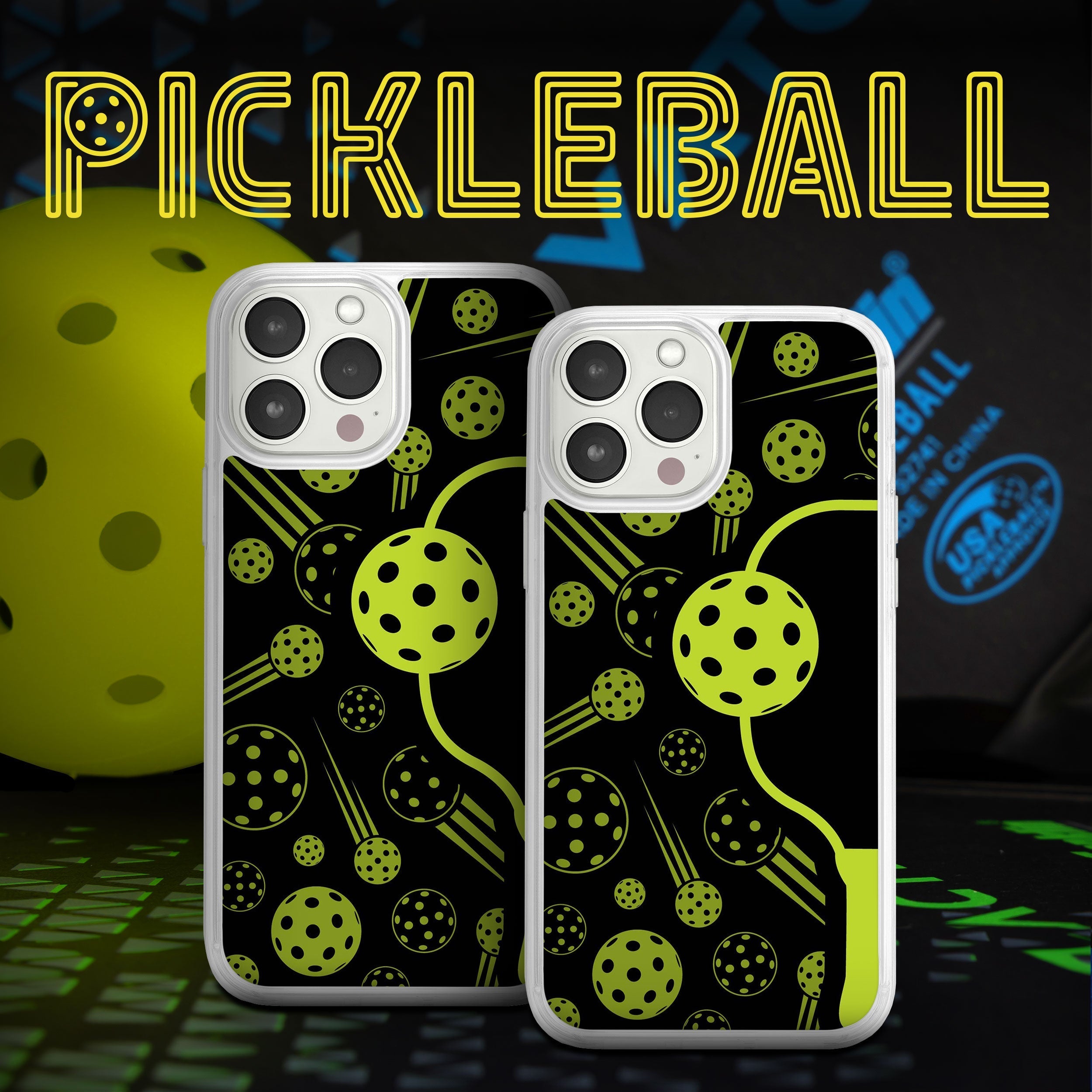 Pickleball HD Apple iPhone 14 Series Mag-Safe Phone Case Affinity Bands