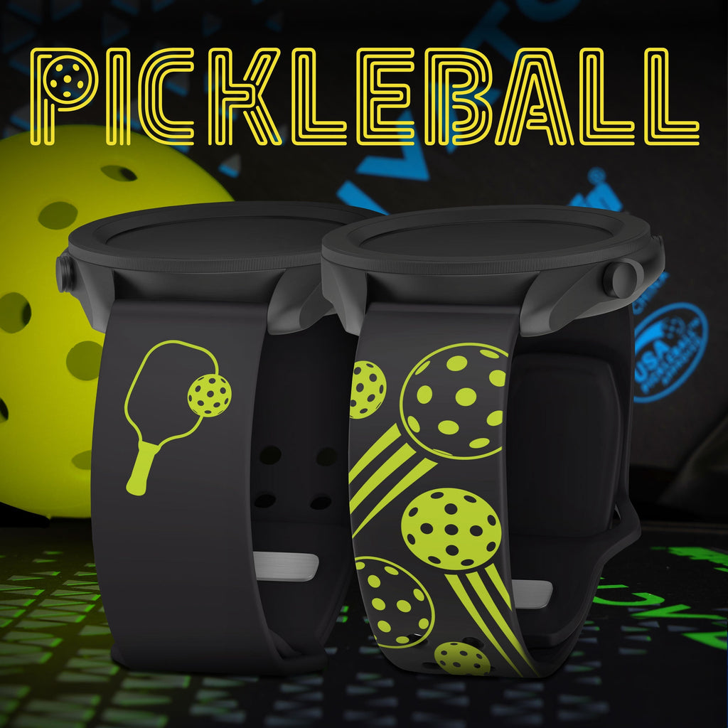 Pickleball HD  Watchband for Samsung, Garmin, Fossil, and More Affinity Bands