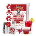 Akshit 50 Hibiscus Ginger Tea Bags – Natural Hibiscus Tea - Stress Relieving & Energy Tea Akshit
