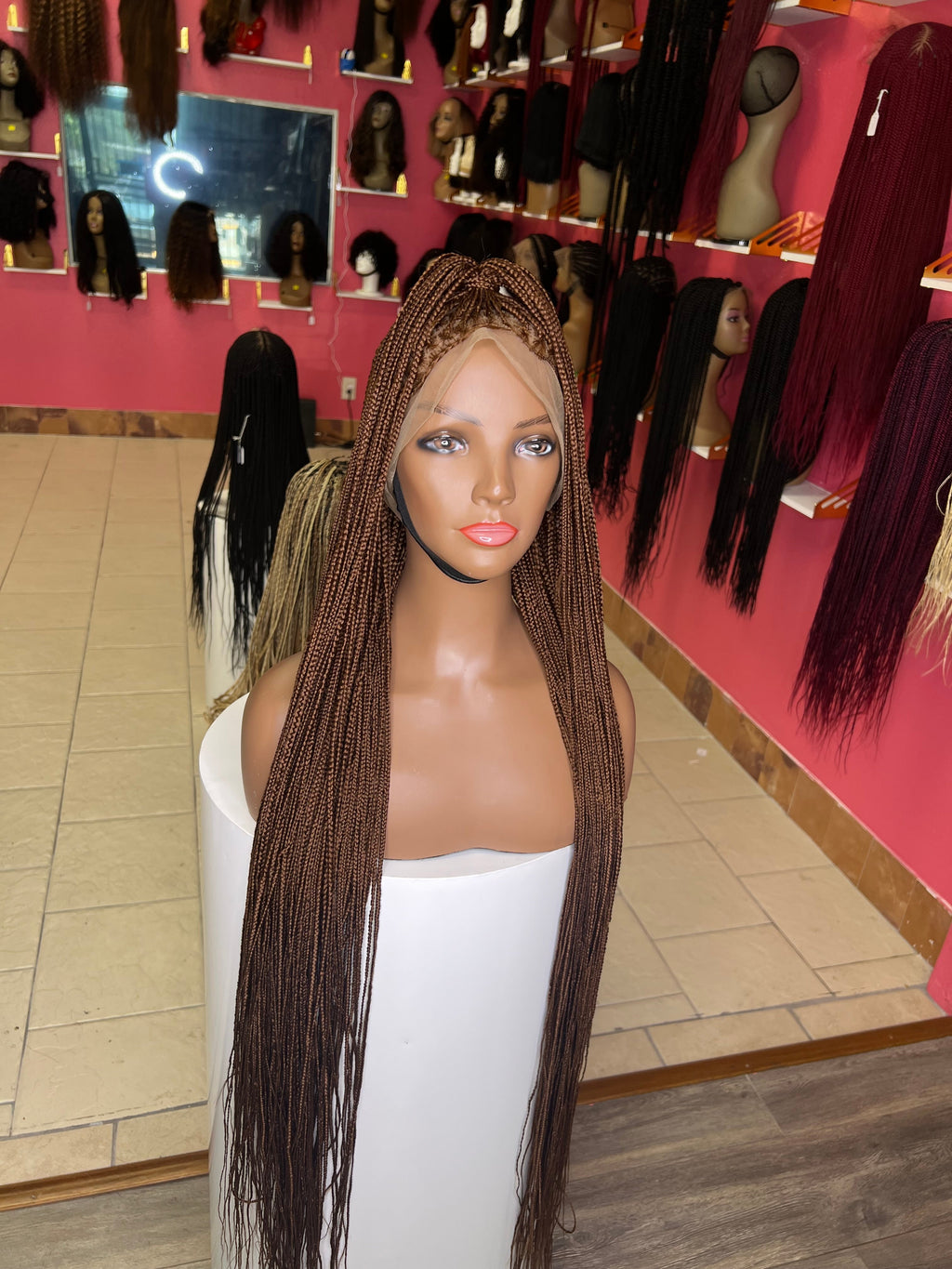 40inches knotless braided wig Brown HOL stores