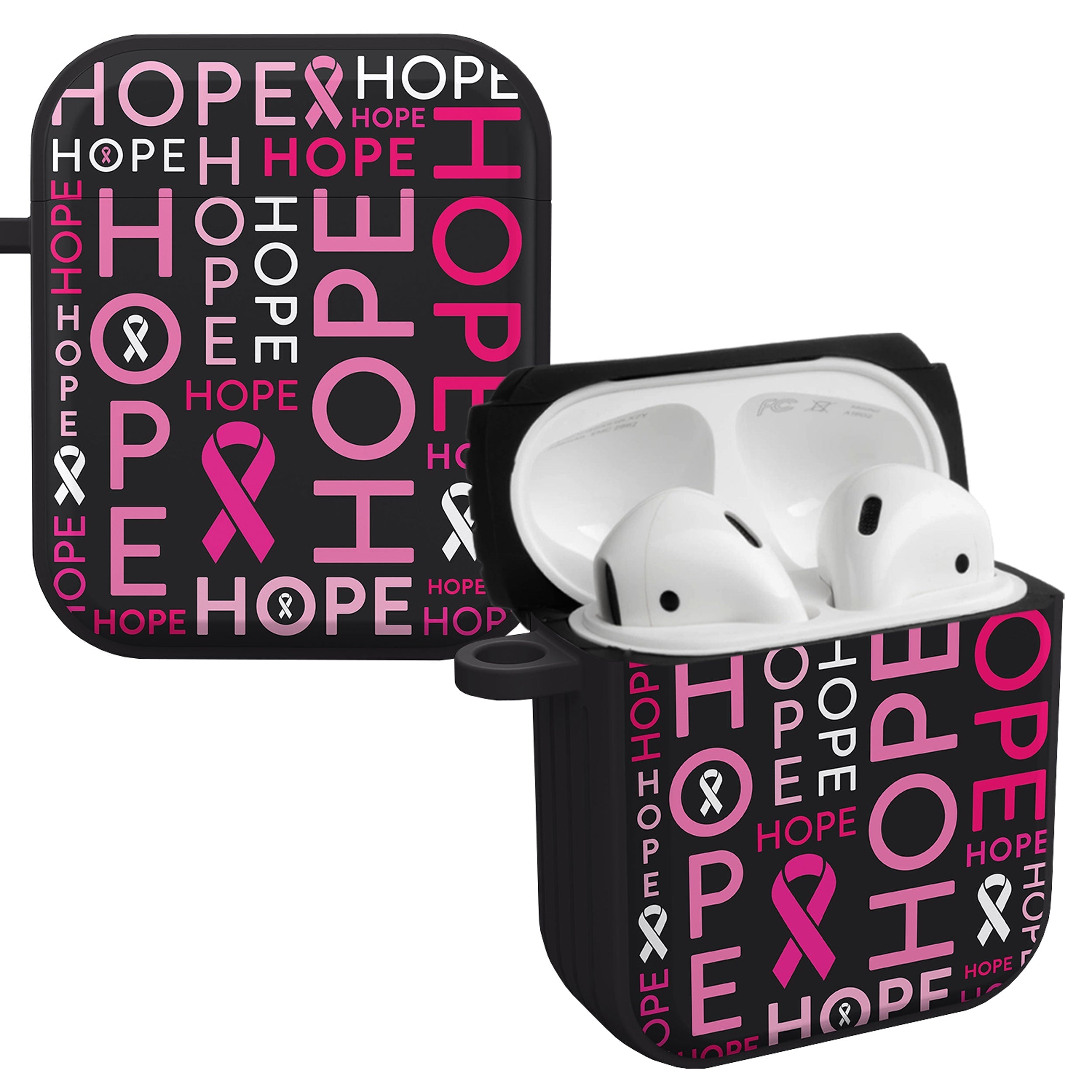 Breast Cancer Awareness HDX Apple AirPods Gen 1 & 2 Case Cover Affinity Bands