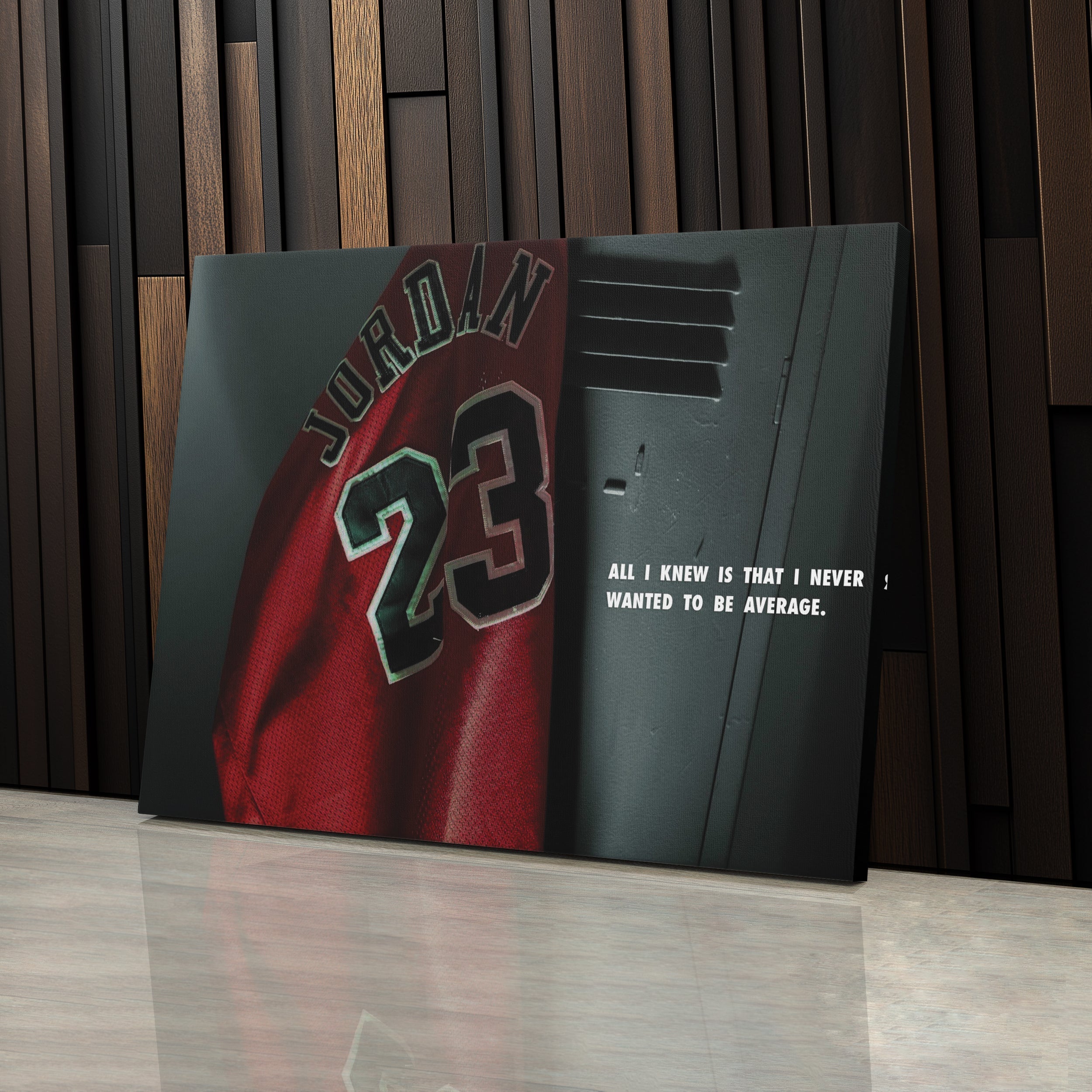 Michael Jordan Jersey Locker Room Canvas Poster – Wall Art Decor CanvasBlackArt