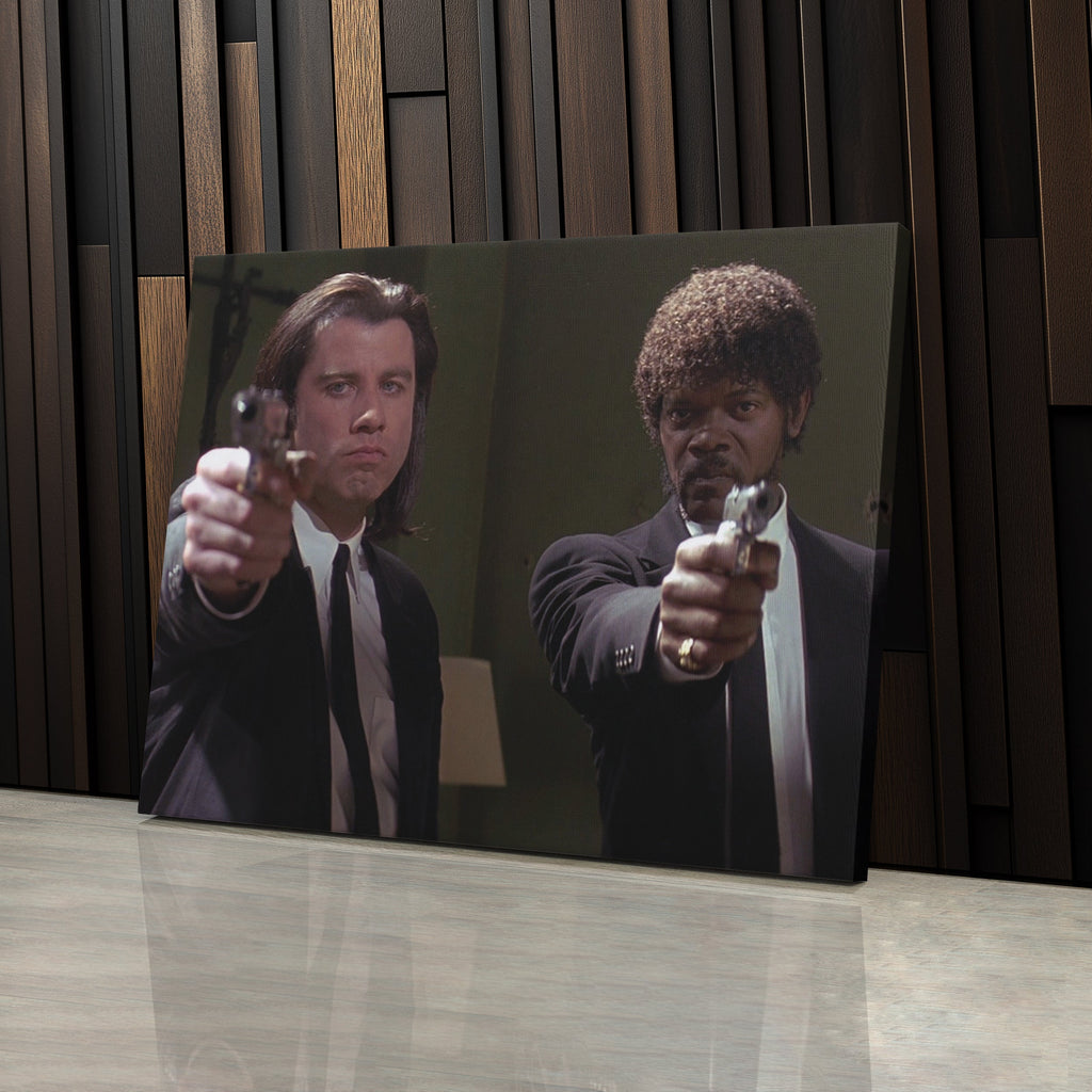Pulp Fiction Gangsta Canvas – Classic Movie Wall Art CanvasBlackArt