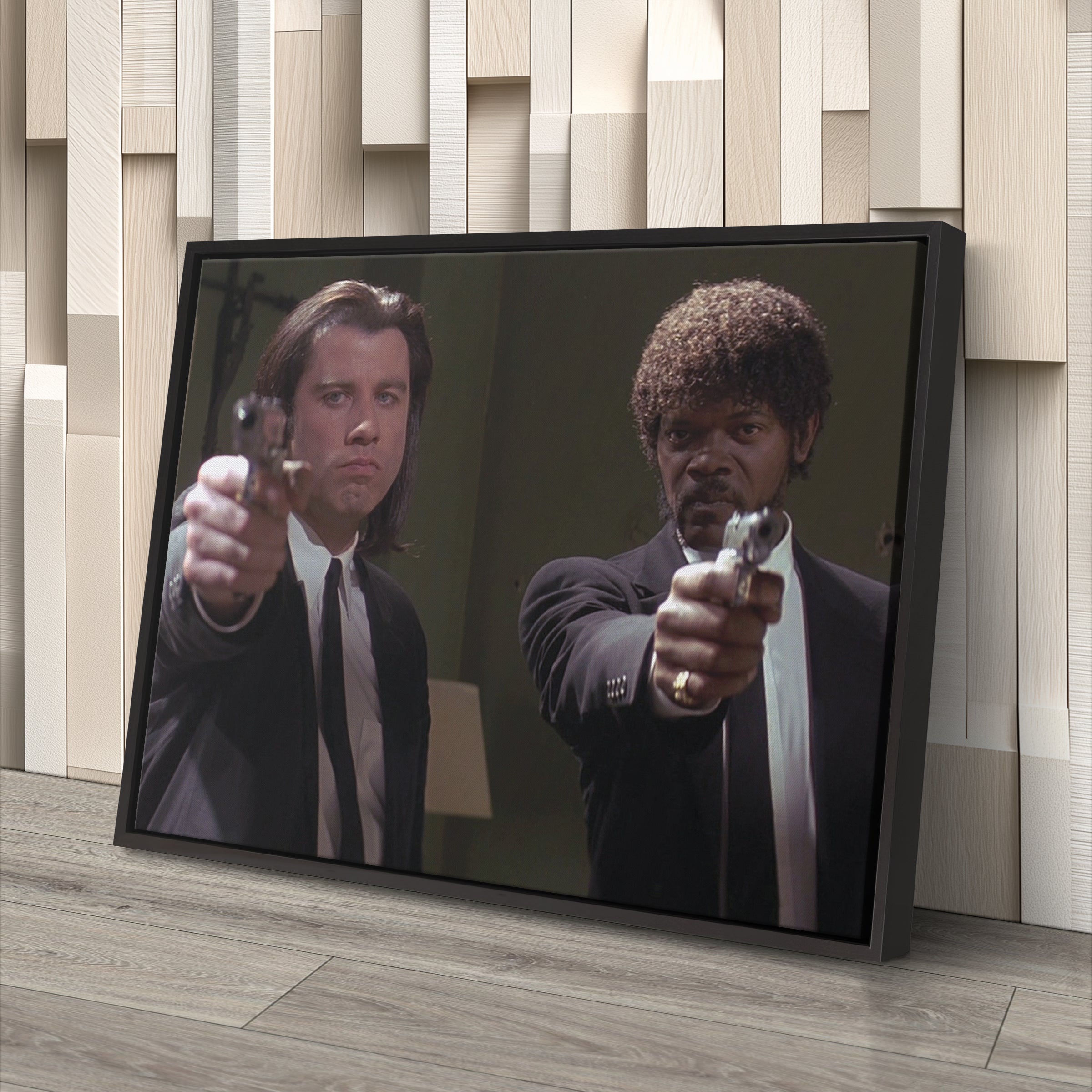 Pulp Fiction Gangsta Canvas – Classic Movie Wall Art CanvasBlackArt