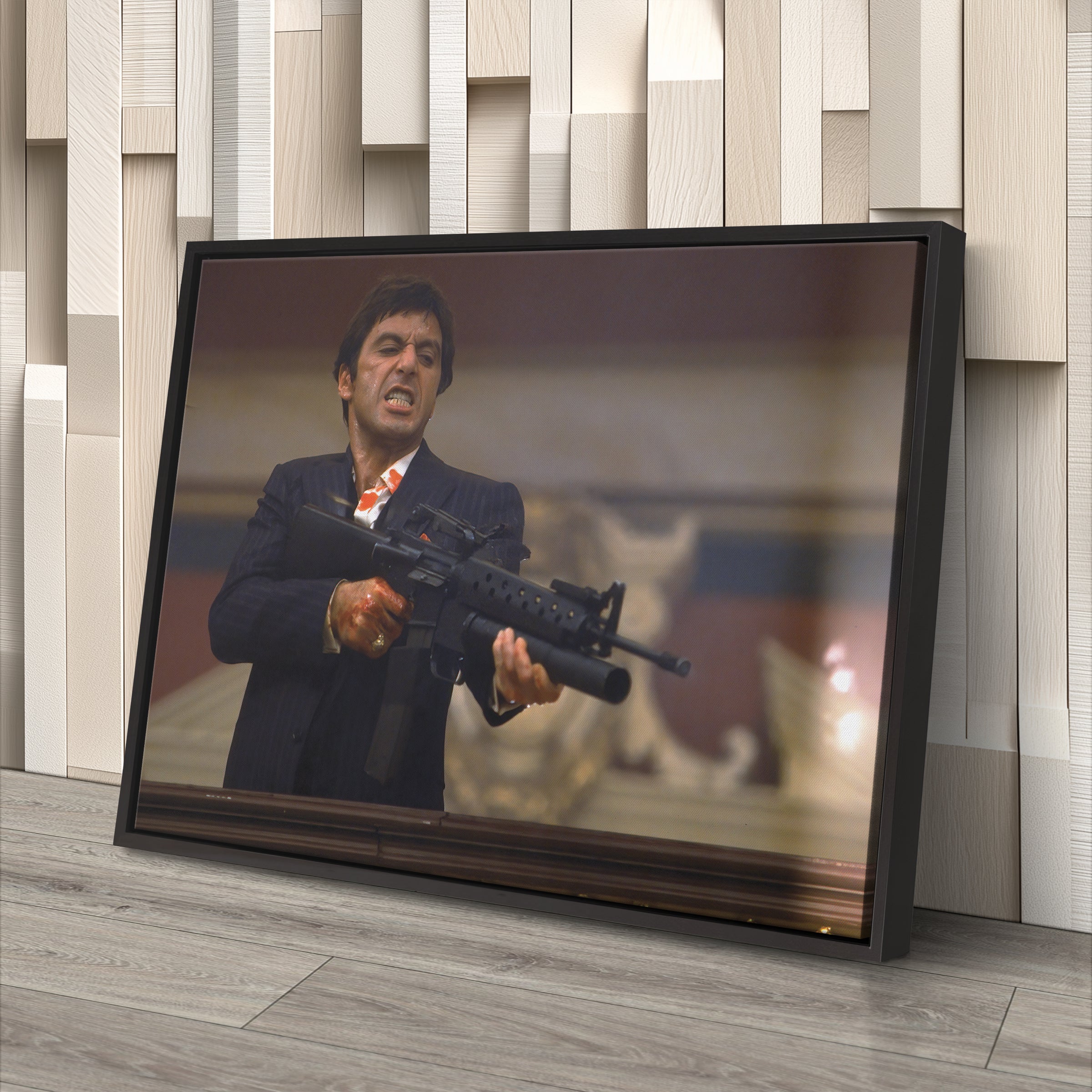 Scarface Canvas – Tony Montana Wall Art for Man Cave CanvasBlackArt