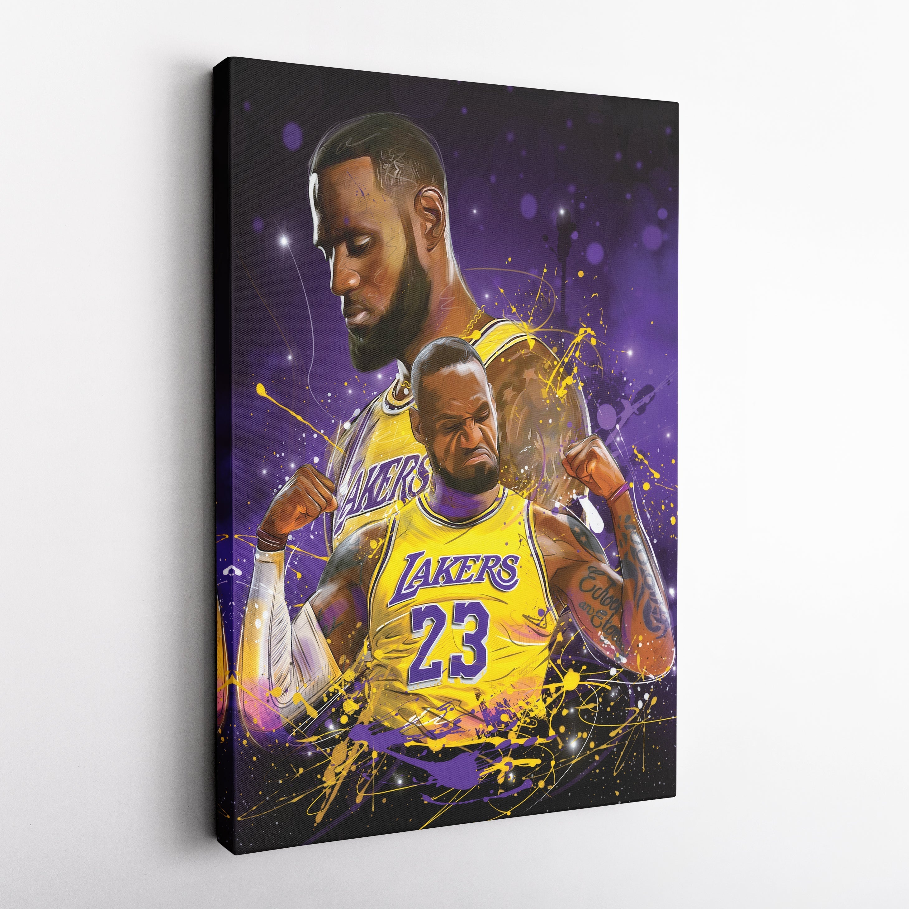 LeBron James Lakers Canvas – NBA Wall Art for Man Cave CanvasBlackArt