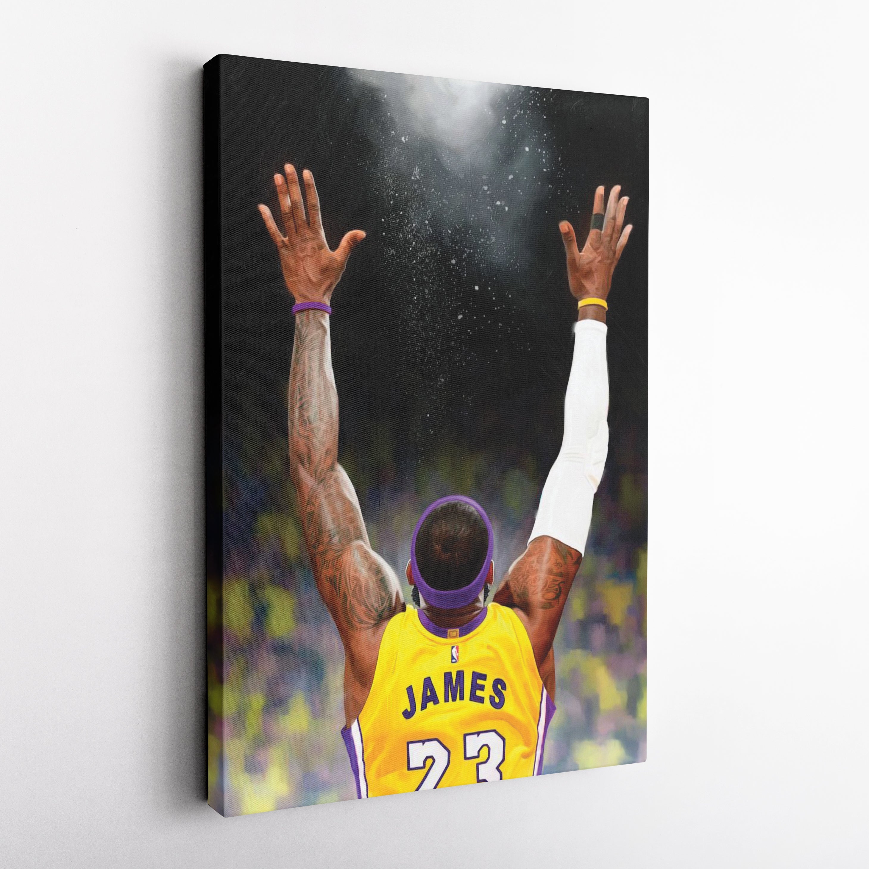 LeBron James Canvas – Lakers Champion Wall Art Decor CanvasBlackArt