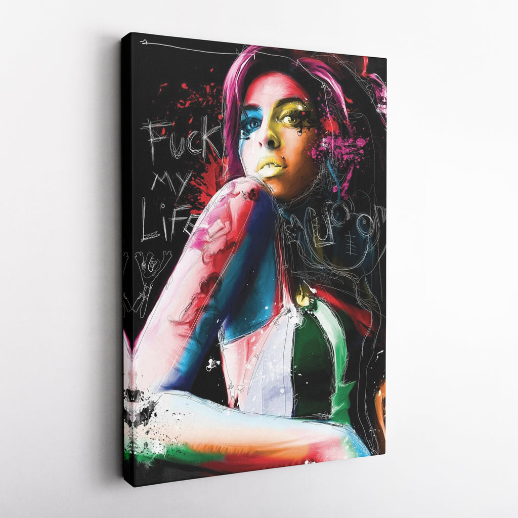 Amy Winehouse Canvas – Pop Music Wall Art for Home Decor CanvasBlackArt