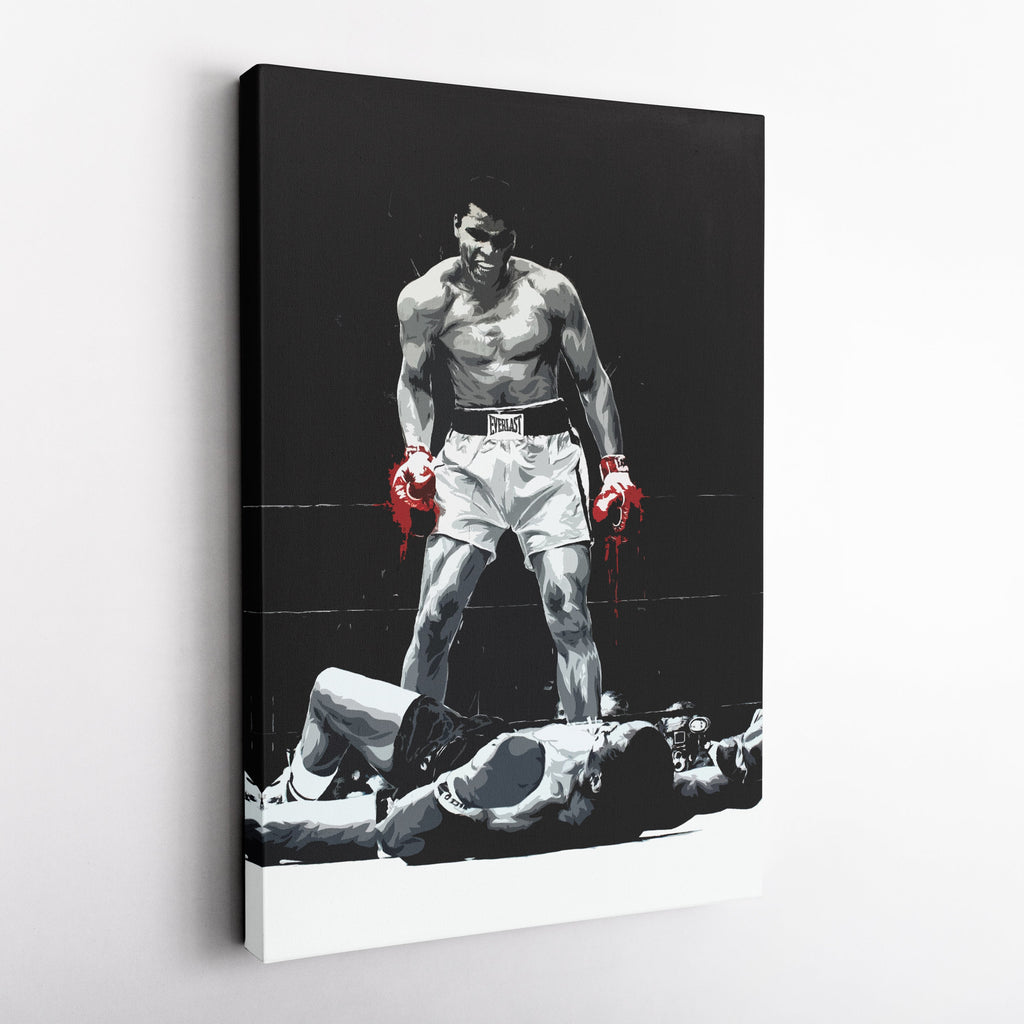 Muhammad Ali Canvas – Boxing Illustration Wall Art Decor CanvasBlackArt