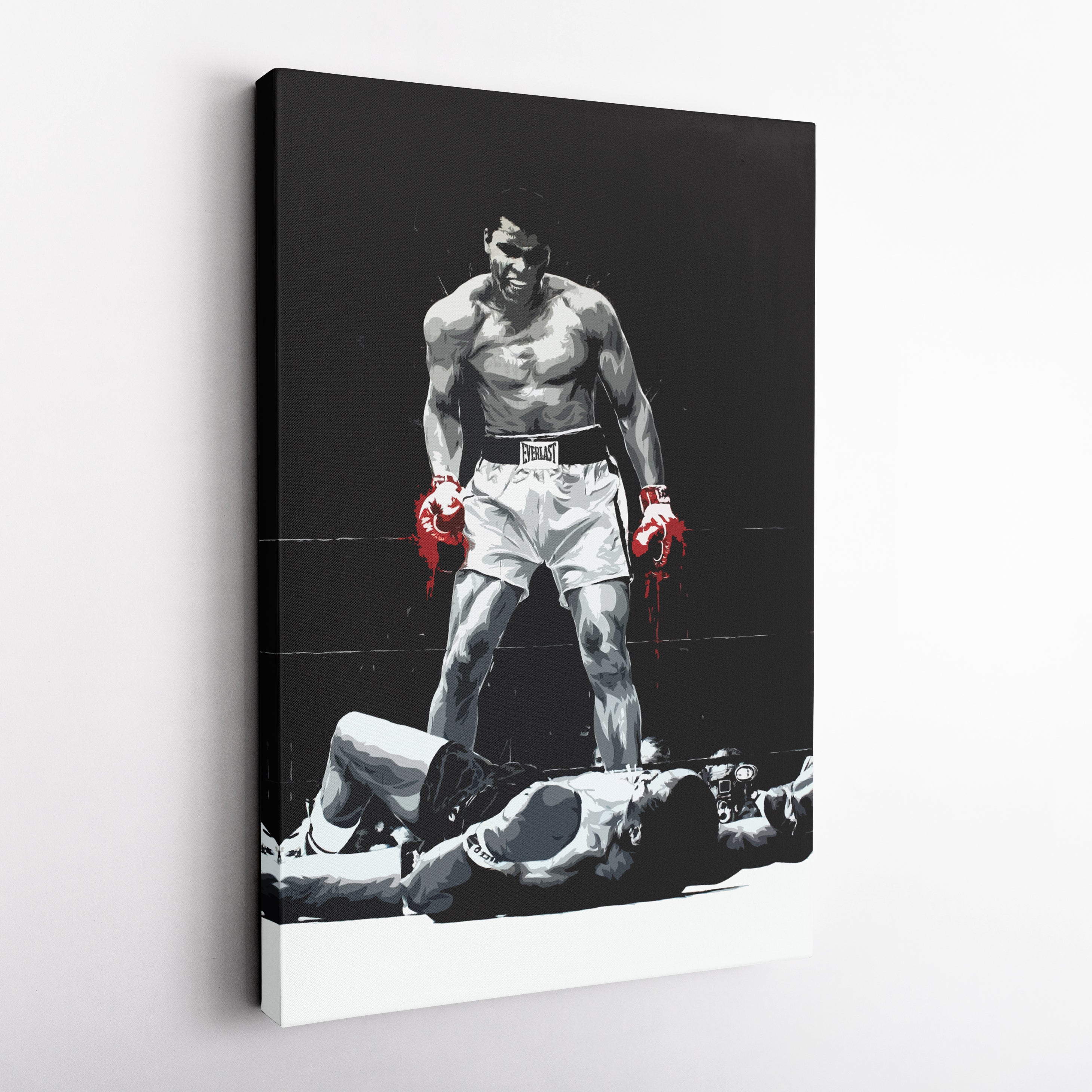 Muhammad Ali Canvas – Boxing Illustration Wall Art Decor CanvasBlackArt
