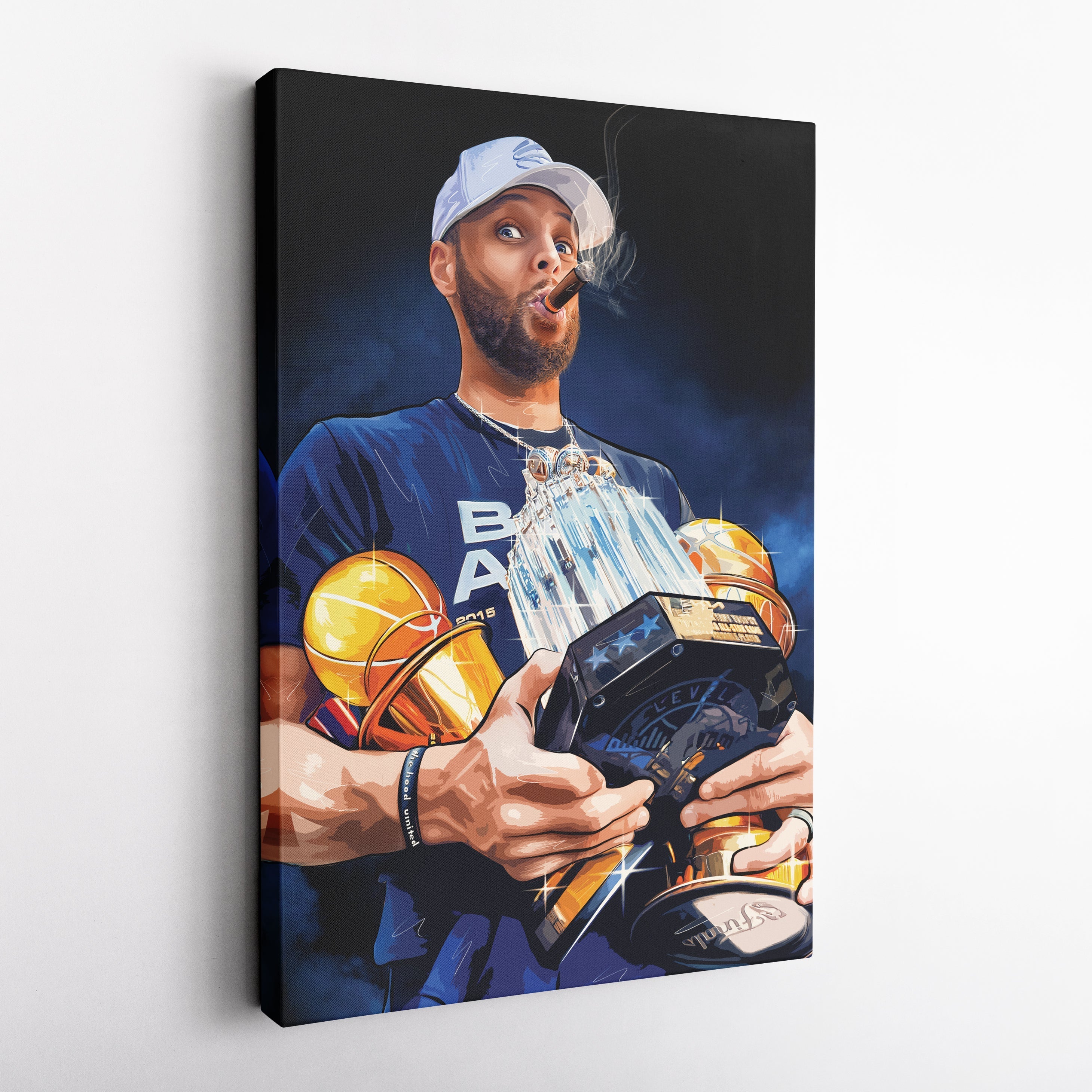 Stephen Curry Canvas – NBA Wall Art for Kids Decor CanvasBlackArt