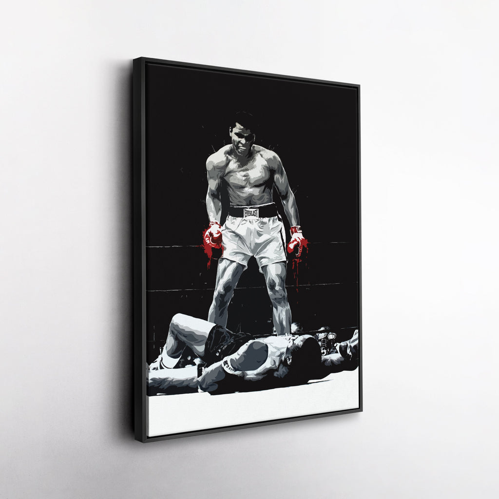 Muhammad Ali Canvas – Boxing Illustration Wall Art Decor CanvasBlackArt