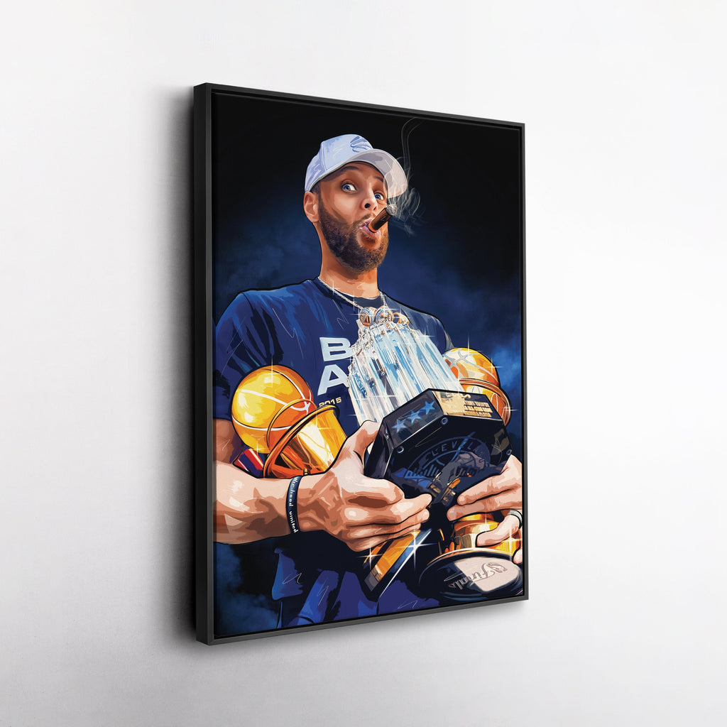 Stephen Curry Canvas – NBA Wall Art for Kids Decor CanvasBlackArt