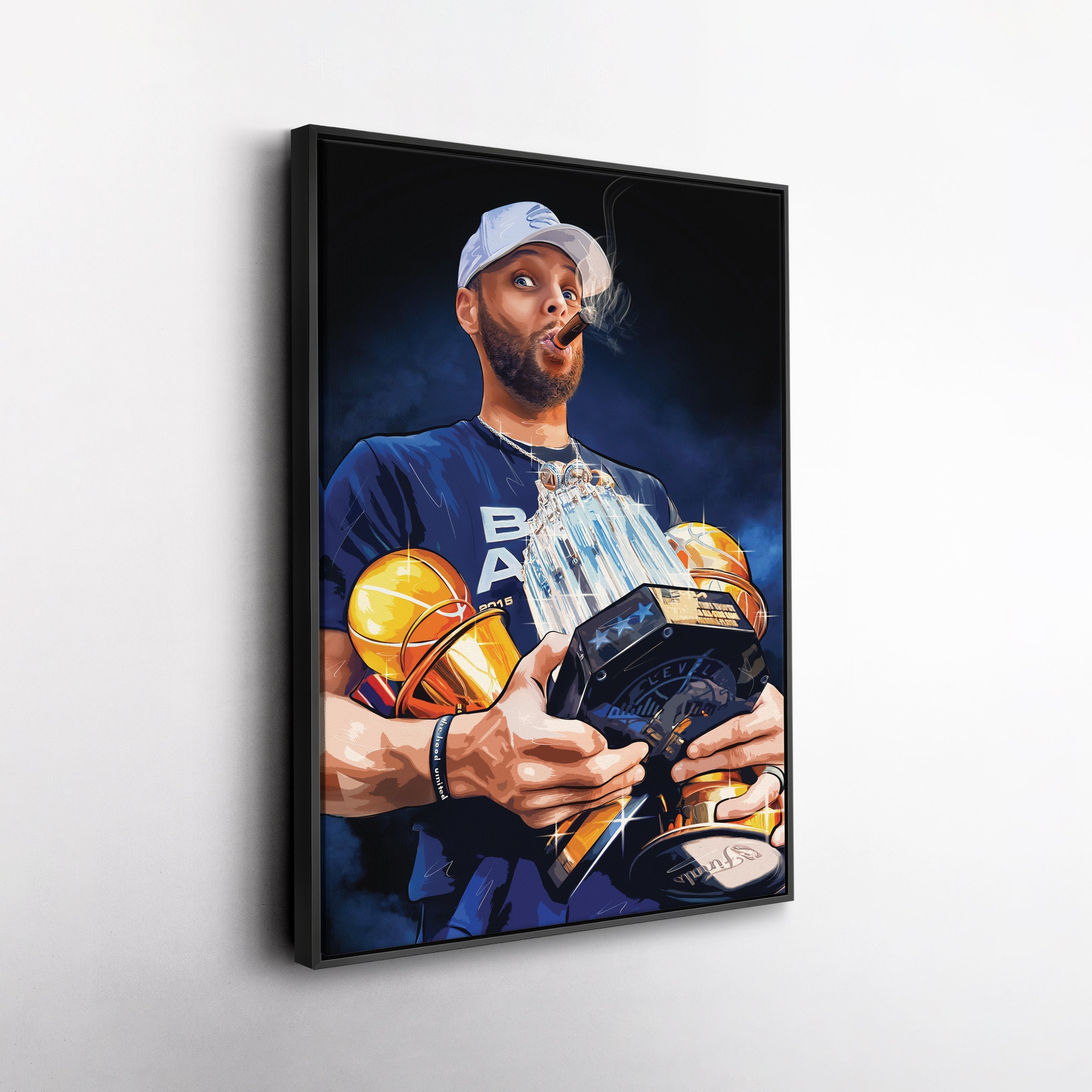Stephen Curry Canvas – NBA Wall Art for Kids Decor CanvasBlackArt