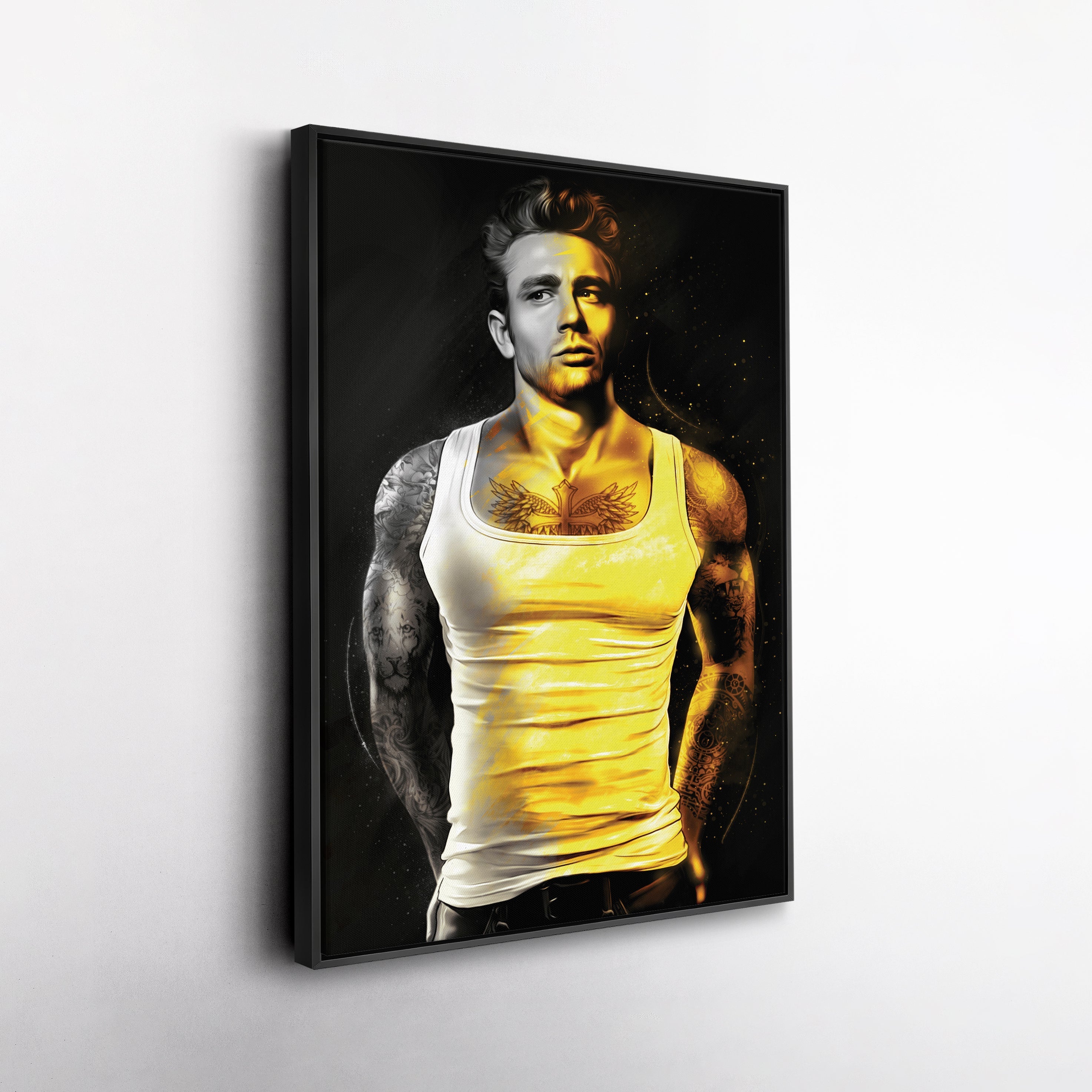 James Dean Tattoo Canvas – Classic Movie Wall Art CanvasBlackArt