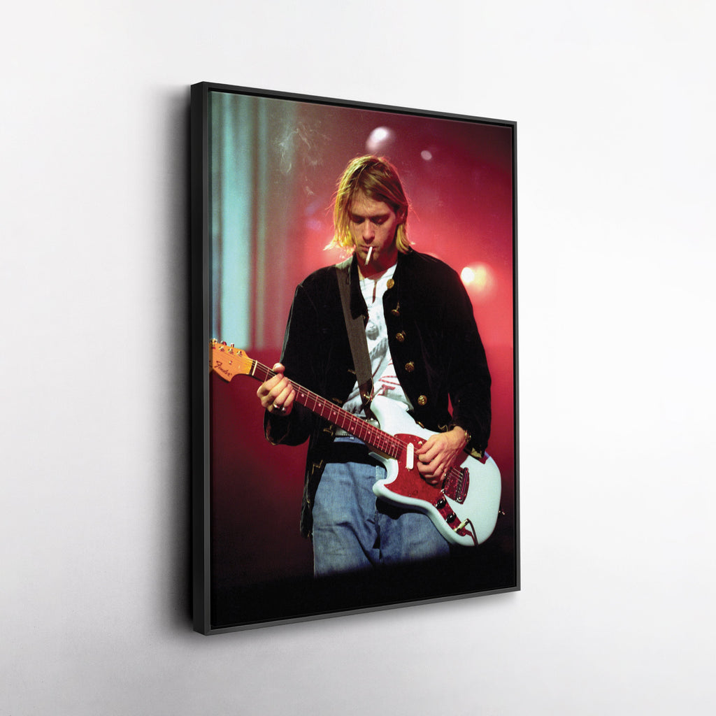 Kurt Cobain Canvas – Nirvana Rock Legend Wall Art CanvasBlackArt