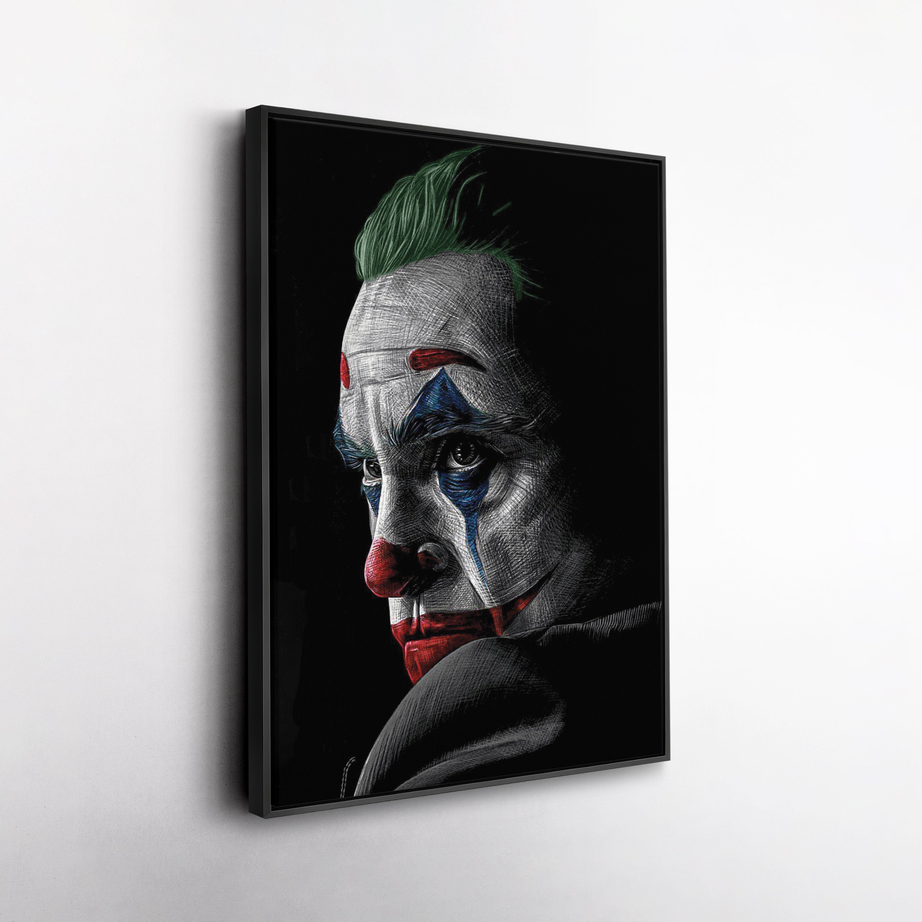 Joker Canvas – Movie Villain Wall Art for Kids or Home Decor CanvasBlackArt
