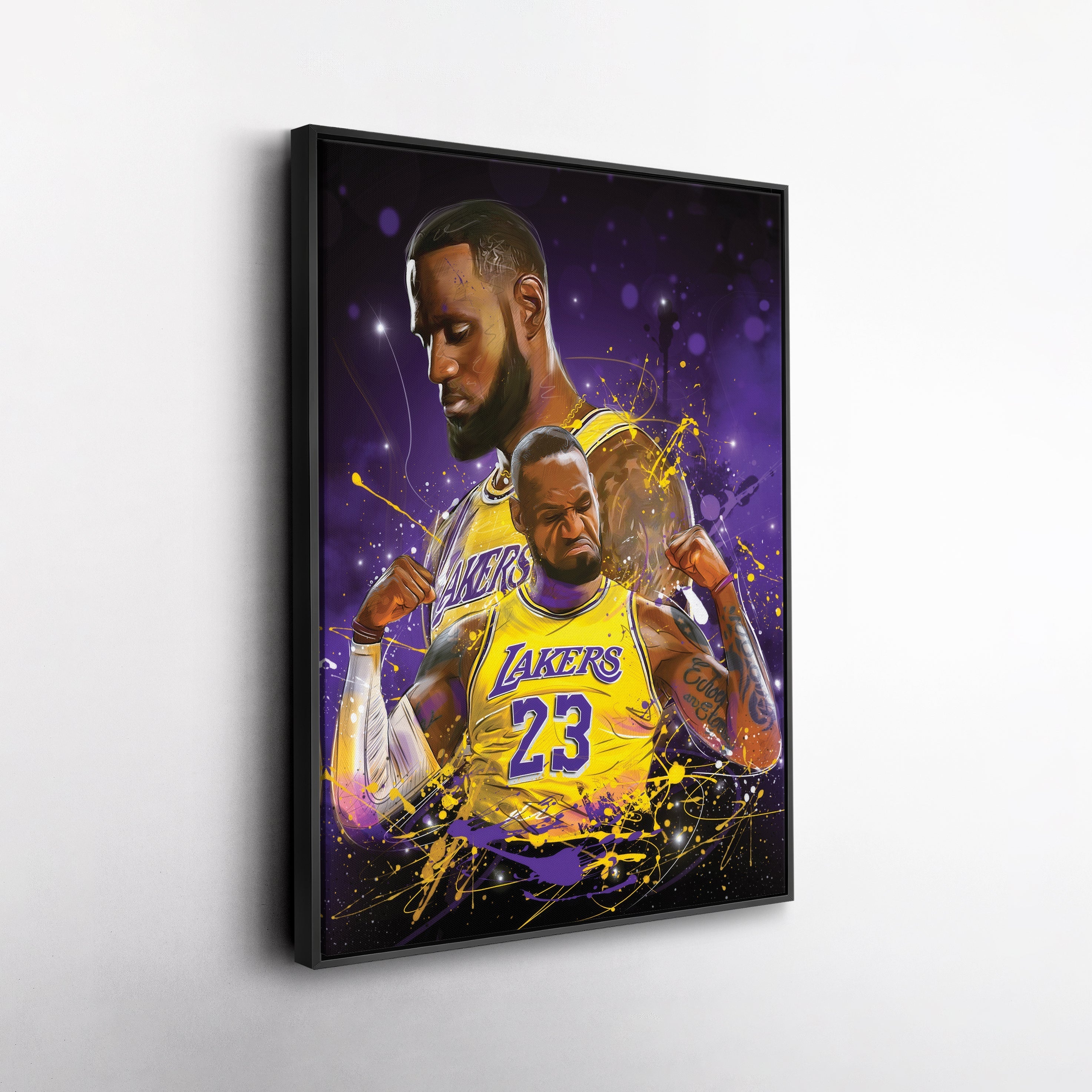 LeBron James Lakers Canvas – NBA Wall Art for Man Cave CanvasBlackArt