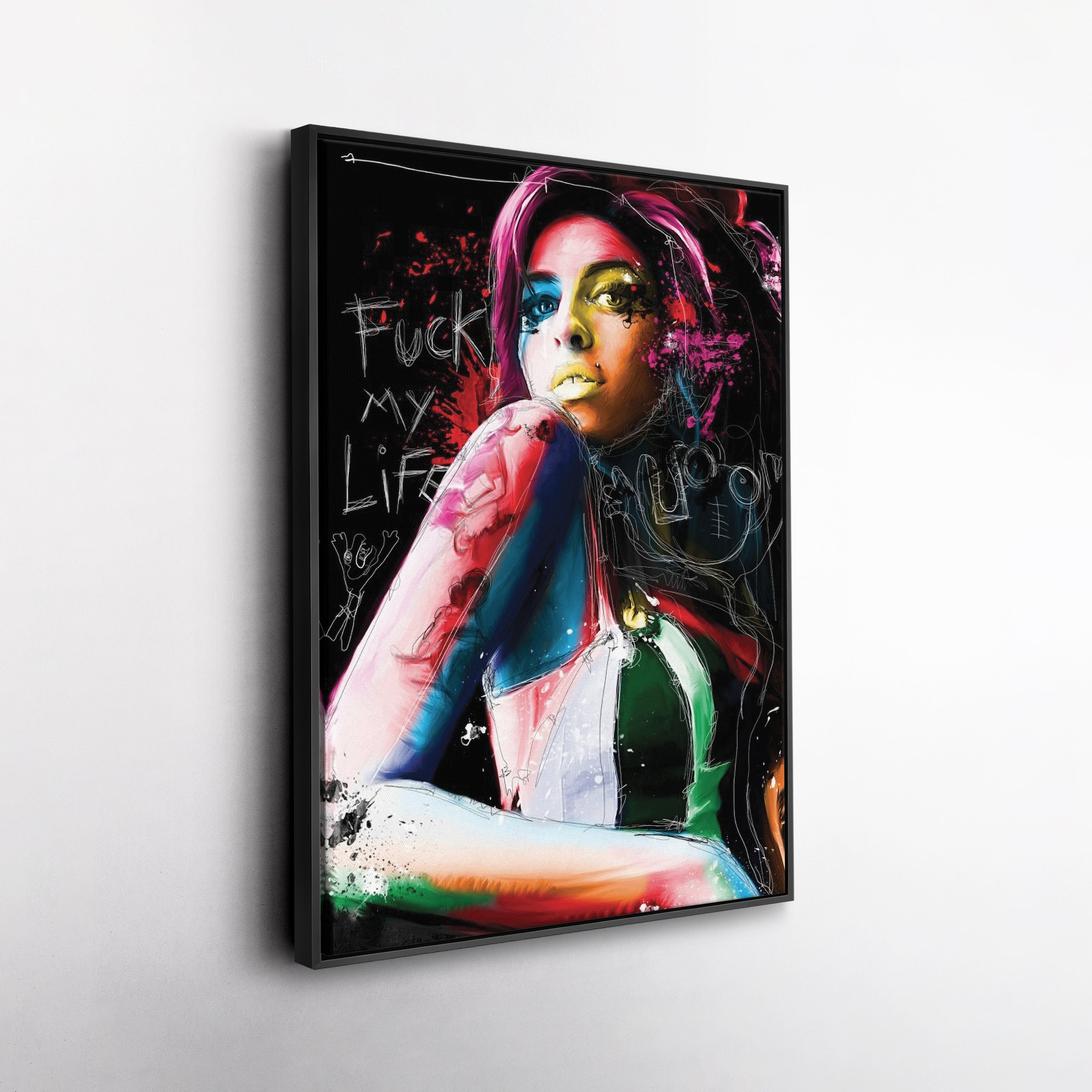 Amy Winehouse Canvas – Pop Music Wall Art for Home Decor CanvasBlackArt