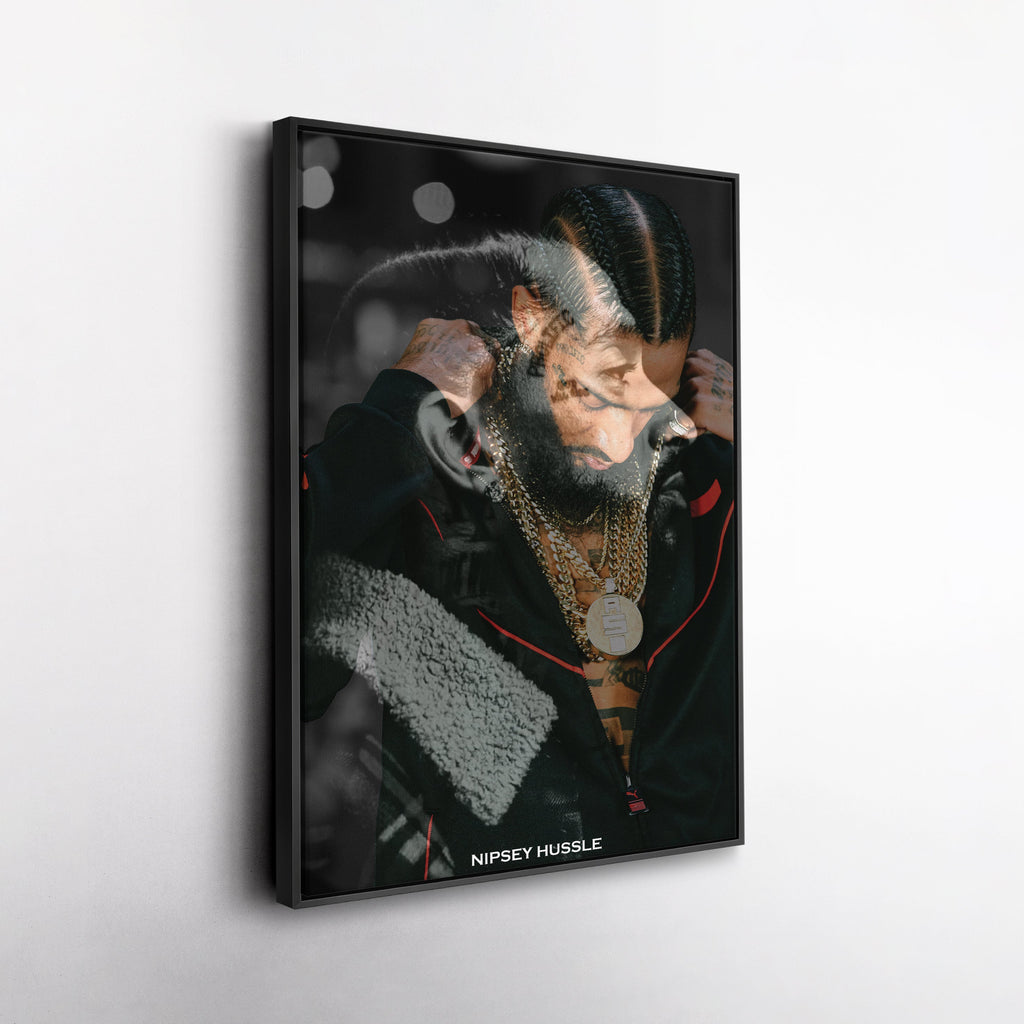 Nipsey Hussle Canvas – Rap Legend Wall Art for Studio Decor CanvasBlackArt