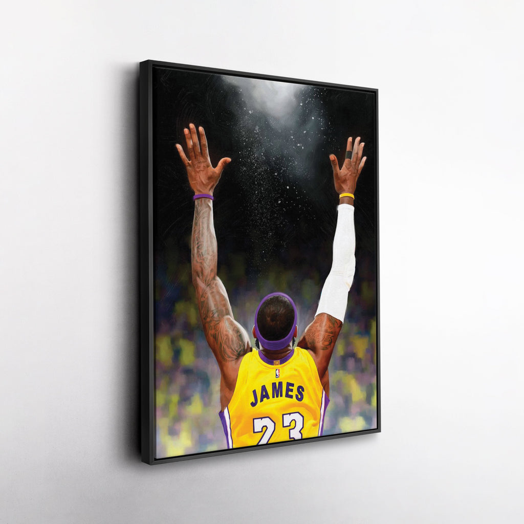 LeBron James Canvas – Lakers Champion Wall Art Decor CanvasBlackArt