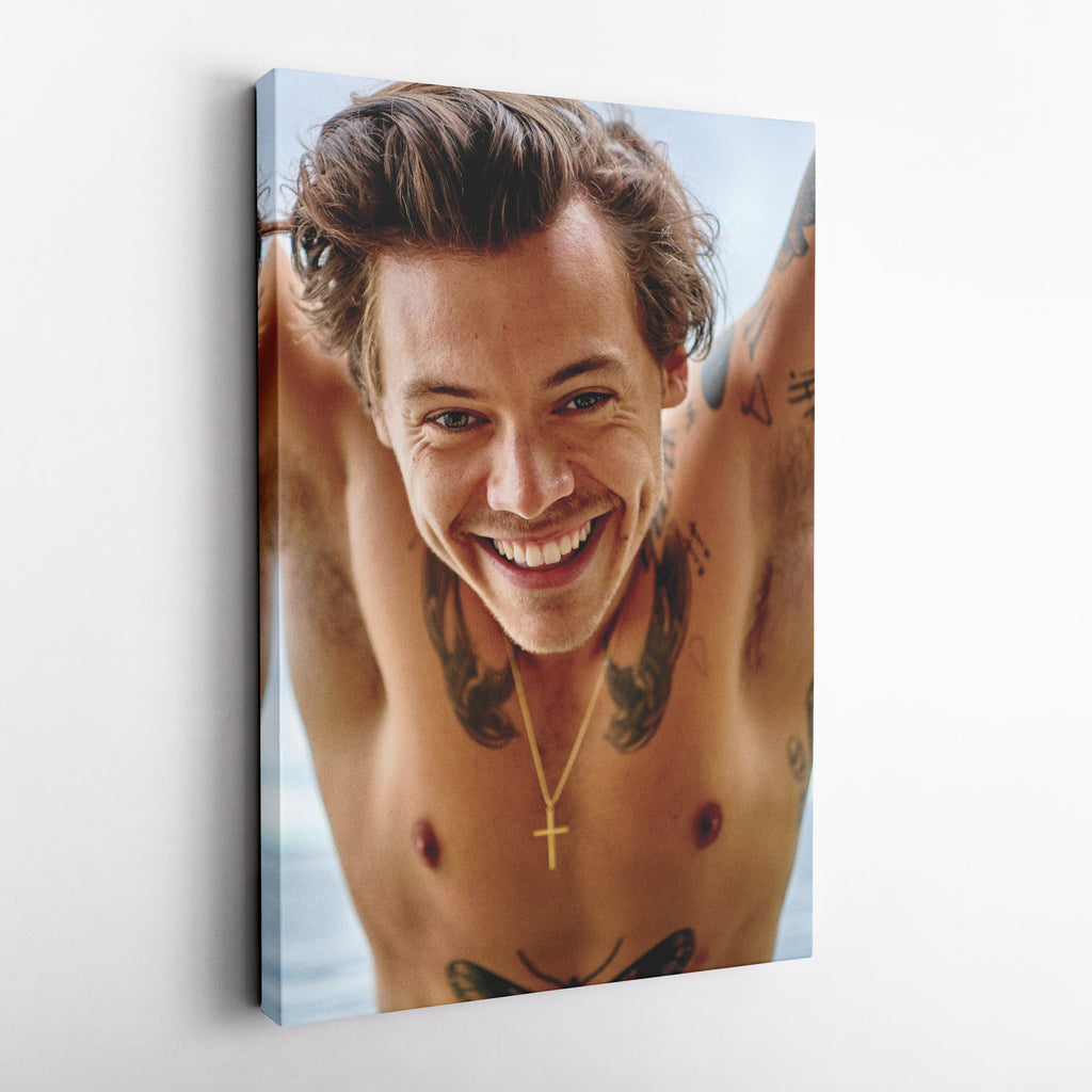 Harry Styles Canvas – Pop Singer Wall Art for Home Decor CanvasBlackArt