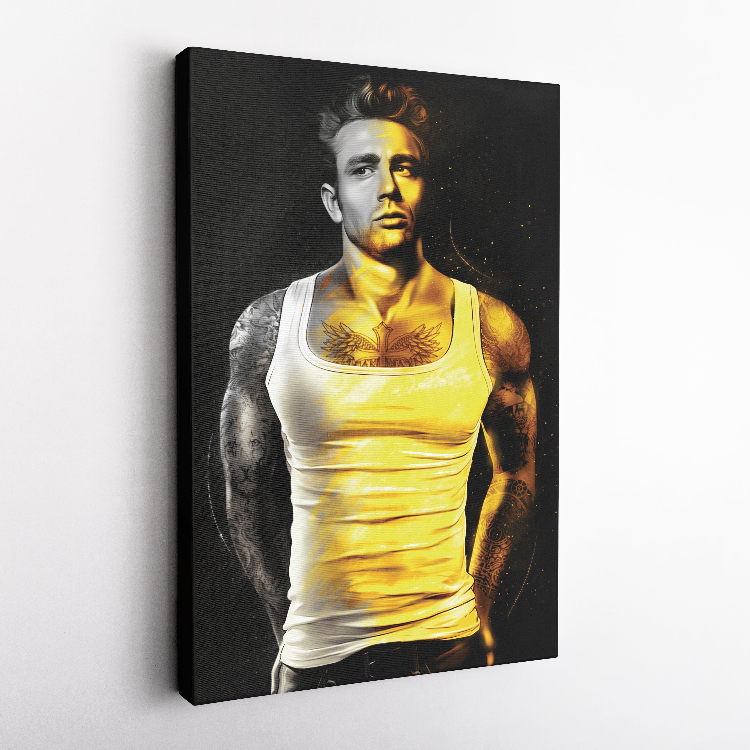 James Dean Tattoo Canvas – Classic Movie Wall Art CanvasBlackArt