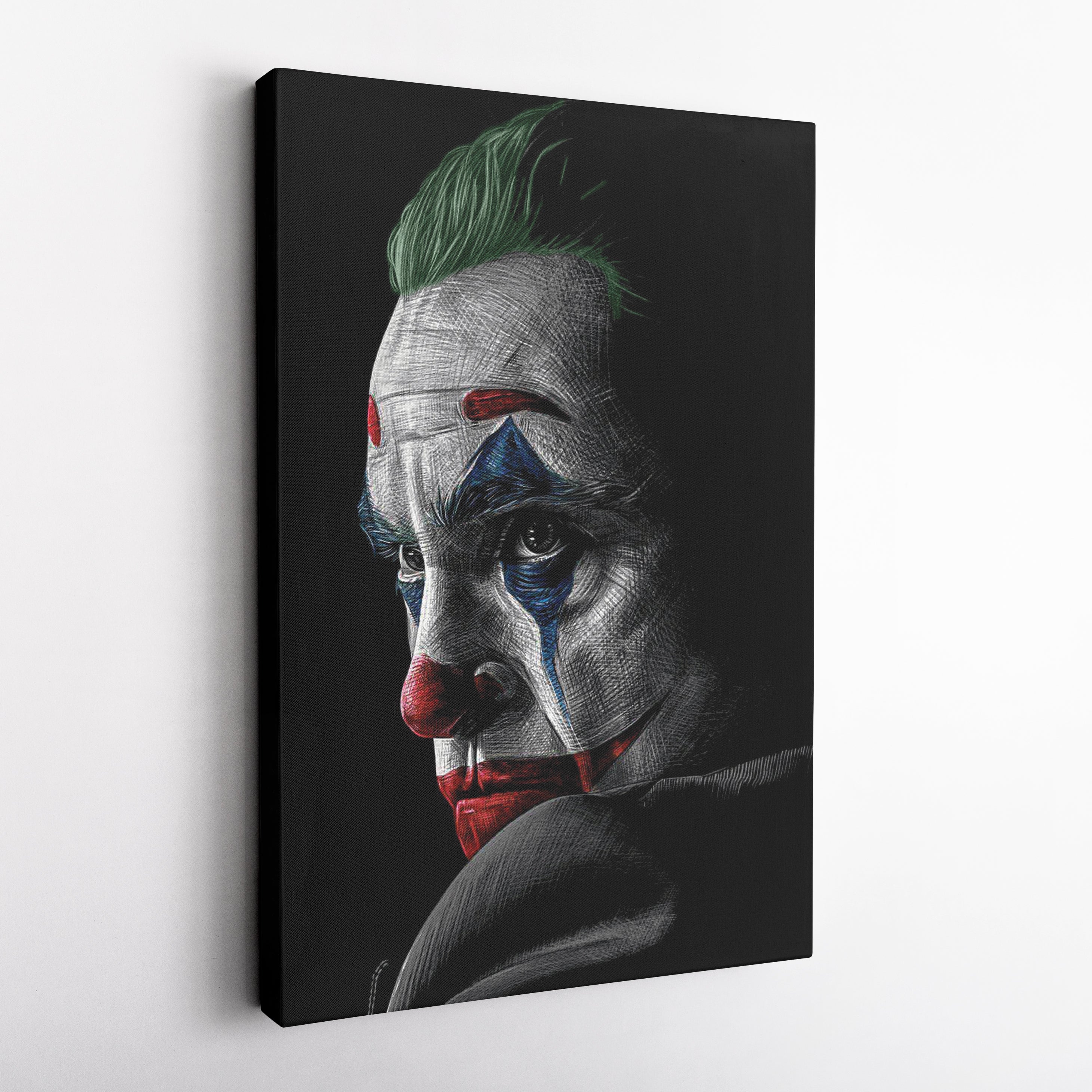 Joker Canvas – Movie Villain Wall Art for Kids or Home Decor CanvasBlackArt