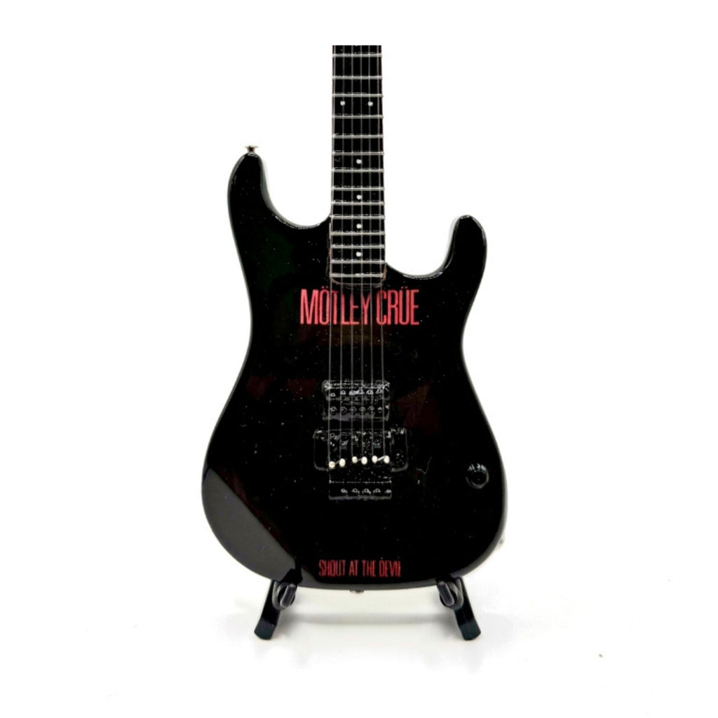 The Complete Mötley Crüe Album Cover Collectible Miniature Guitar Set – All 4 Official Mini Guitar Designs The Mini Axe