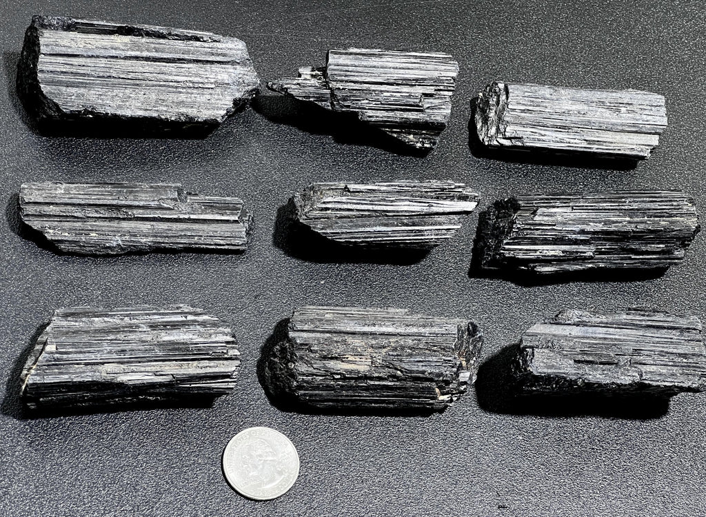 Large Black Tourmaline Crystals (1-3 Inches)(By The Piece Or Pound) Rough Raw Gemstone Home Decor Amazing Crystals
