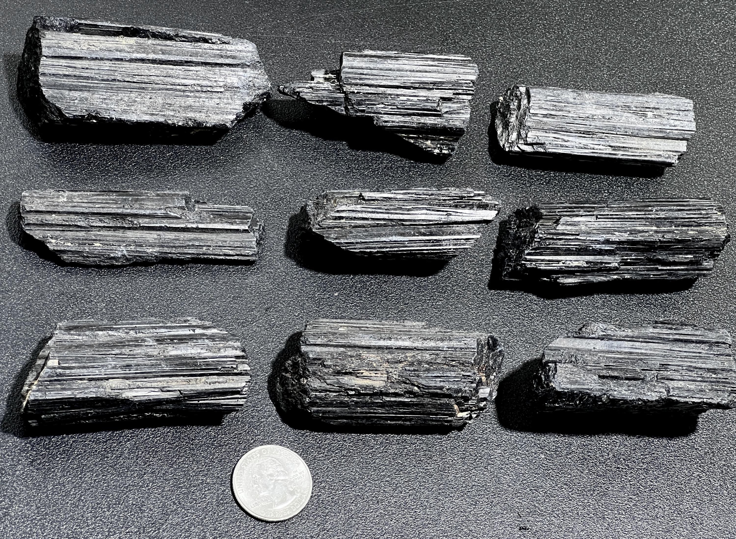 Large Black Tourmaline Crystals (1-3 Inches)(By The Piece Or Pound) Rough Raw Gemstone Home Decor Amazing Crystals