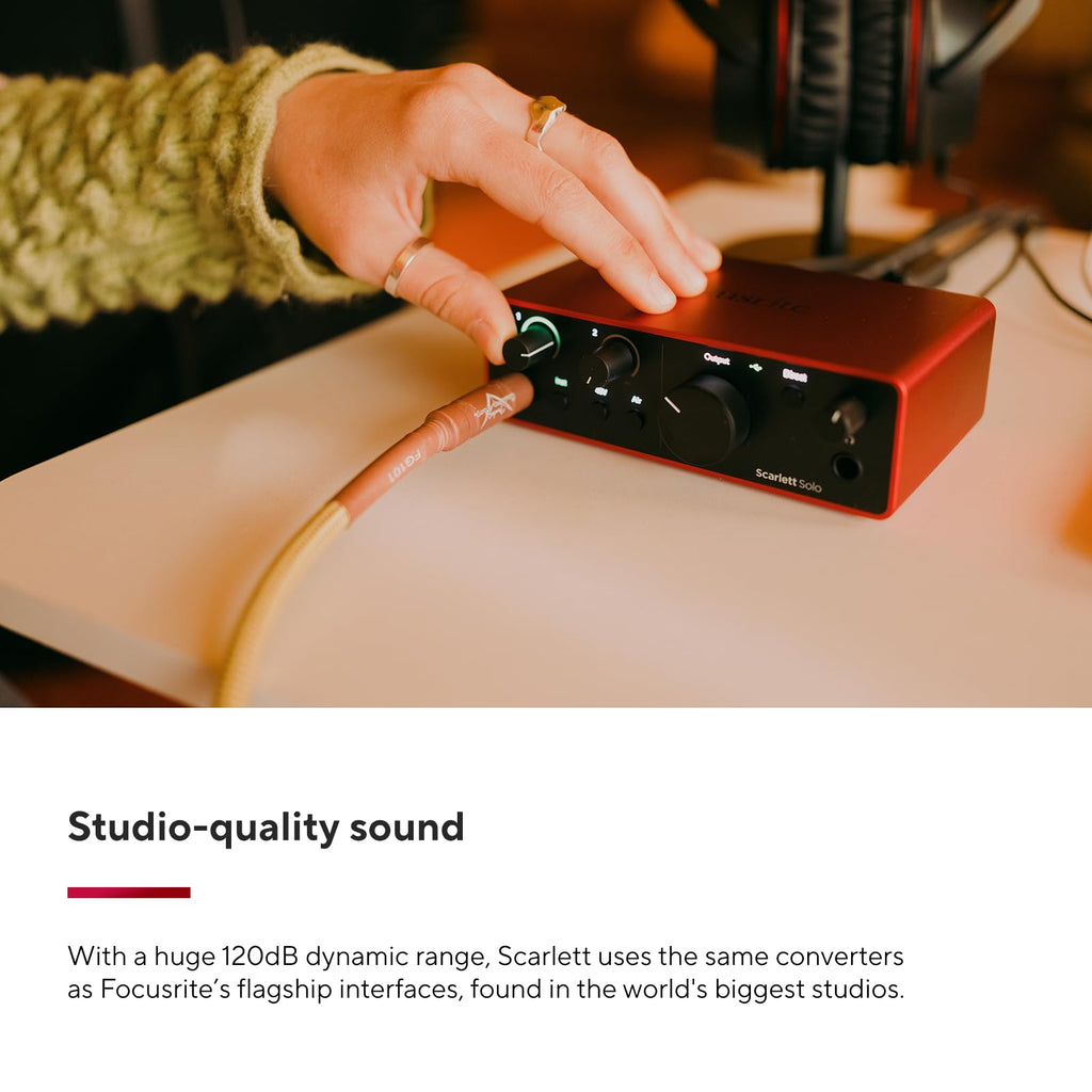 Focusrite Scarlett Solo 3rd Gen USB Audio Interface for Guitarists, Vocalists, Podcasters or Producers to record and playback studio quality sound MindFreakArtistry