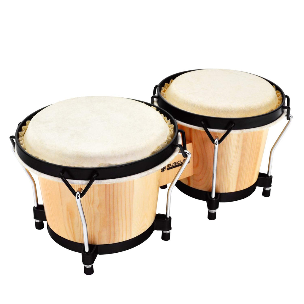 MUSICUBE Bongo Drum Set, 6” and 7” Percussion Instrument, Wooden and Metal Drum for Adult Kids Beginners Professionals with Tuning Wrench MindFreakArtistry