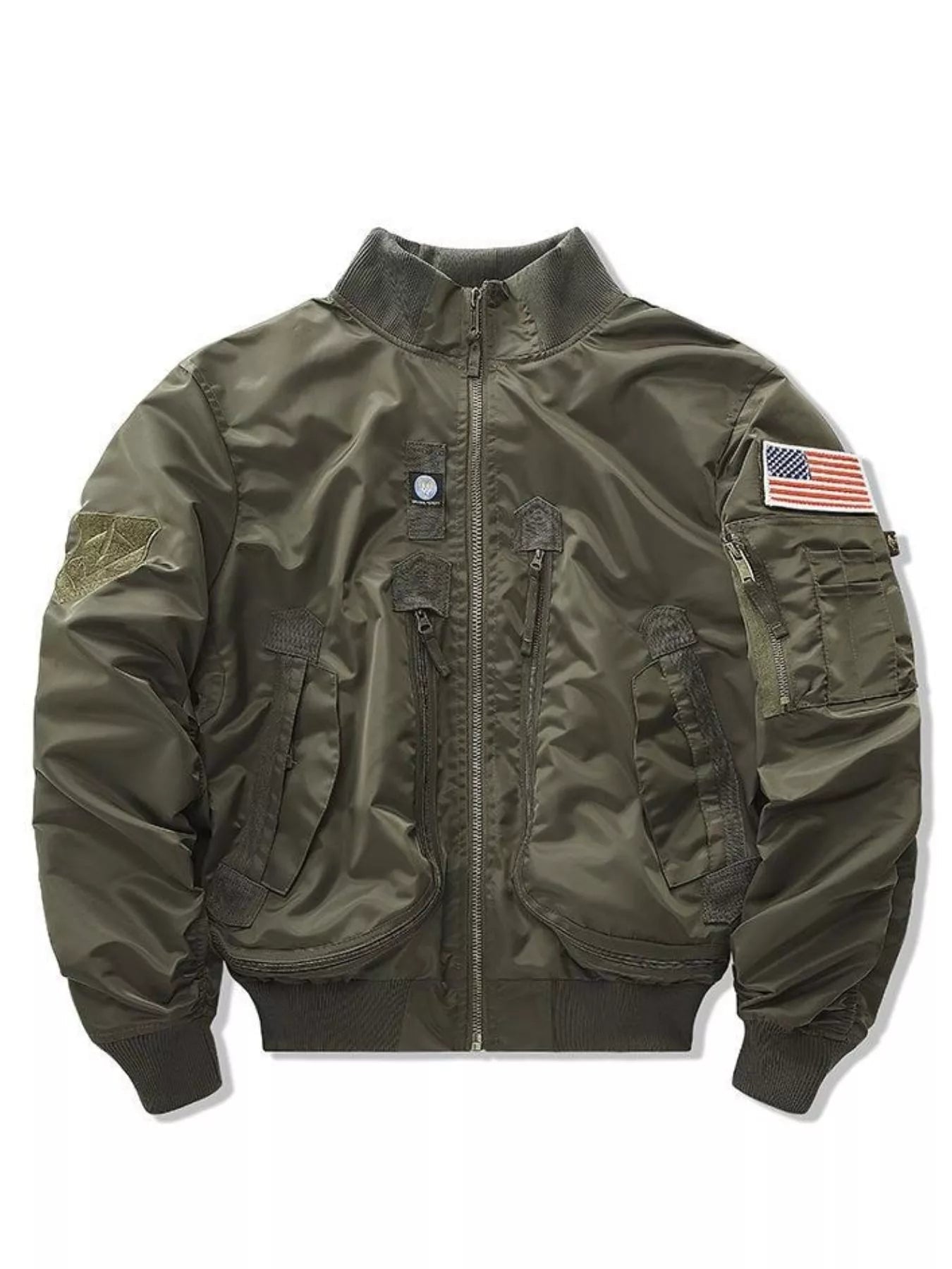 Men's Plus Size Zip Up Long Sleeve Jacket NicholesGifts