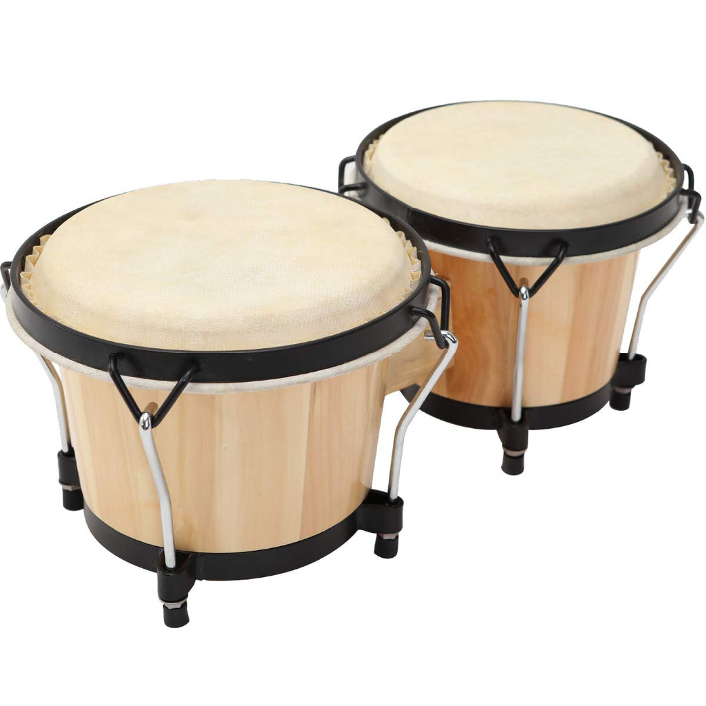 MUSICUBE Bongo Drum Set, 6” and 7” Percussion Instrument, Wooden and Metal Drum for Adult Kids Beginners Professionals with Tuning Wrench MindFreakArtistry