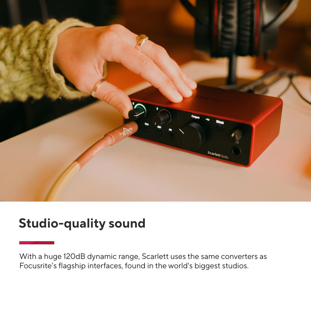 Focusrite Scarlett Solo 3rd Gen USB Audio Interface for Guitarists, Vocalists, Podcasters or Producers to record and playback studio quality sound MindFreakArtistry