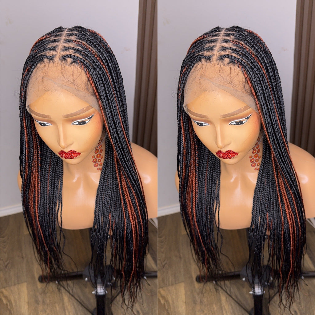 22inches black and brown knotless braids HOL stores