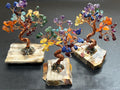 Gemstone Crystal Bonsai Tree (7-Stones)(Petrified Wood Base Carving) Wholesale Amazing Crystals