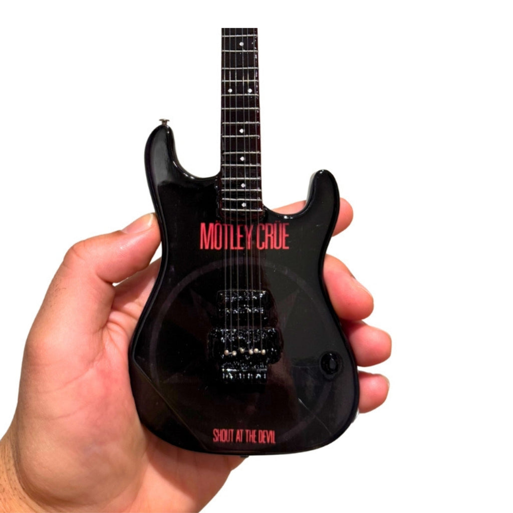 The Complete Mötley Crüe Album Cover Collectible Miniature Guitar Set – All 4 Official Mini Guitar Designs The Mini Axe