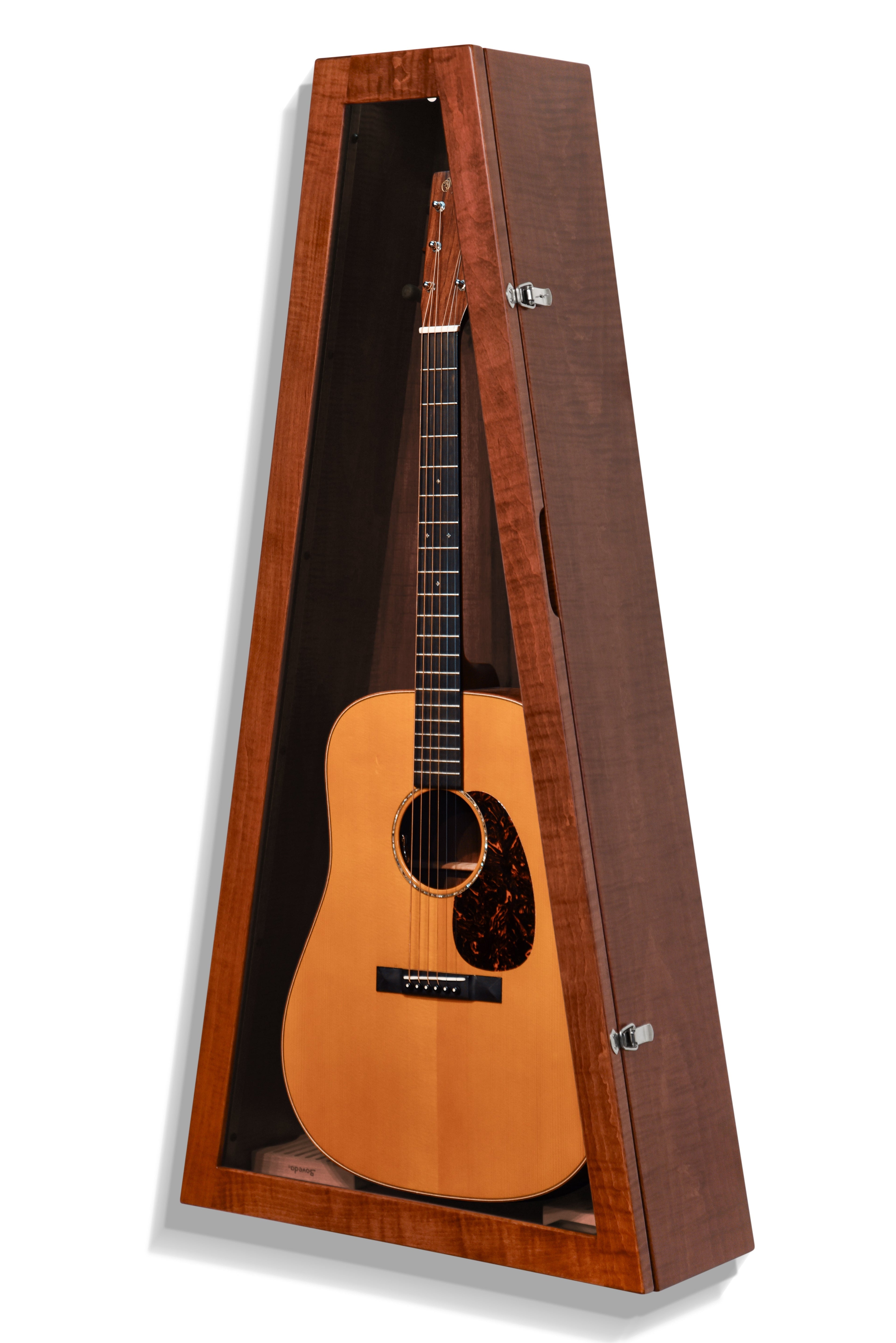 ClimaCase Triangle Humidor - Flamed Maple with Acres Stain Acoustic Remedy Cases