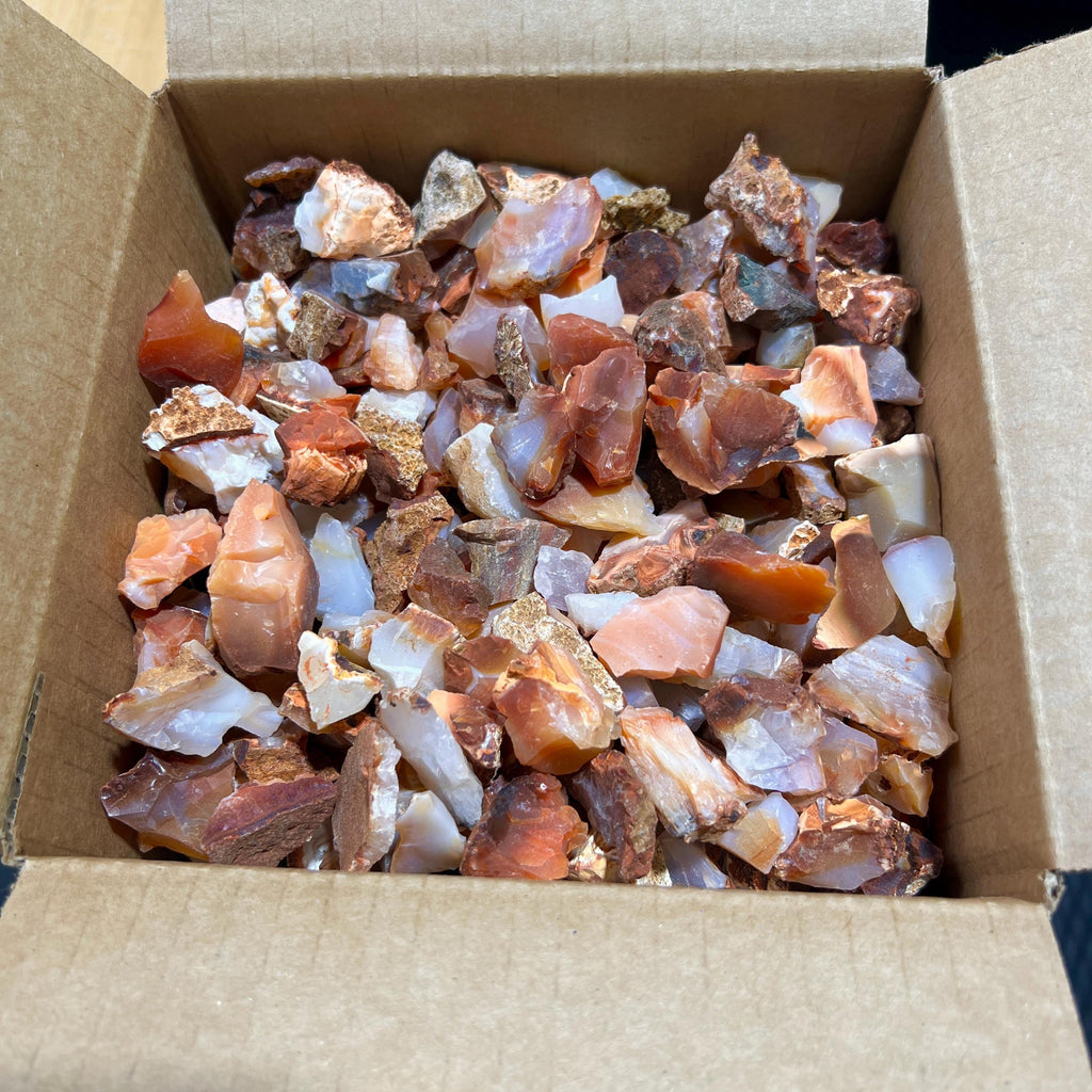Red White Mixed Carnelian Agate Crystal Rough Raw Stones (By The Piece or Pound) Wholesale Amazing Crystals