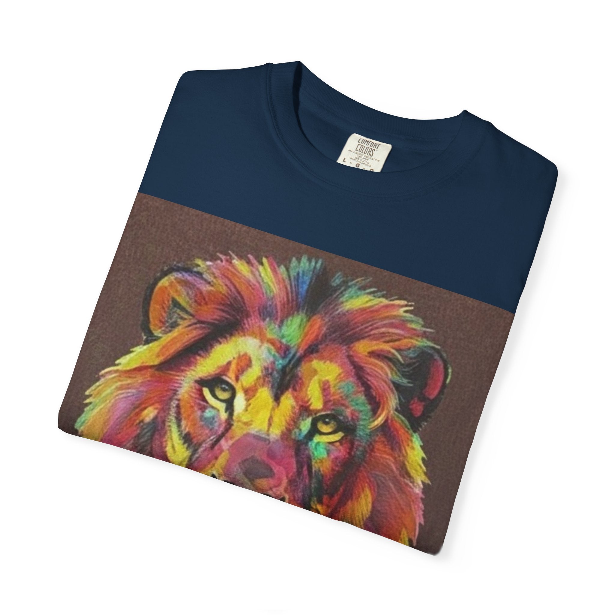 Wild Life Lion Portrait T-Shirt — Colorful Retro Primate Graphic Tee The Vibez Shop