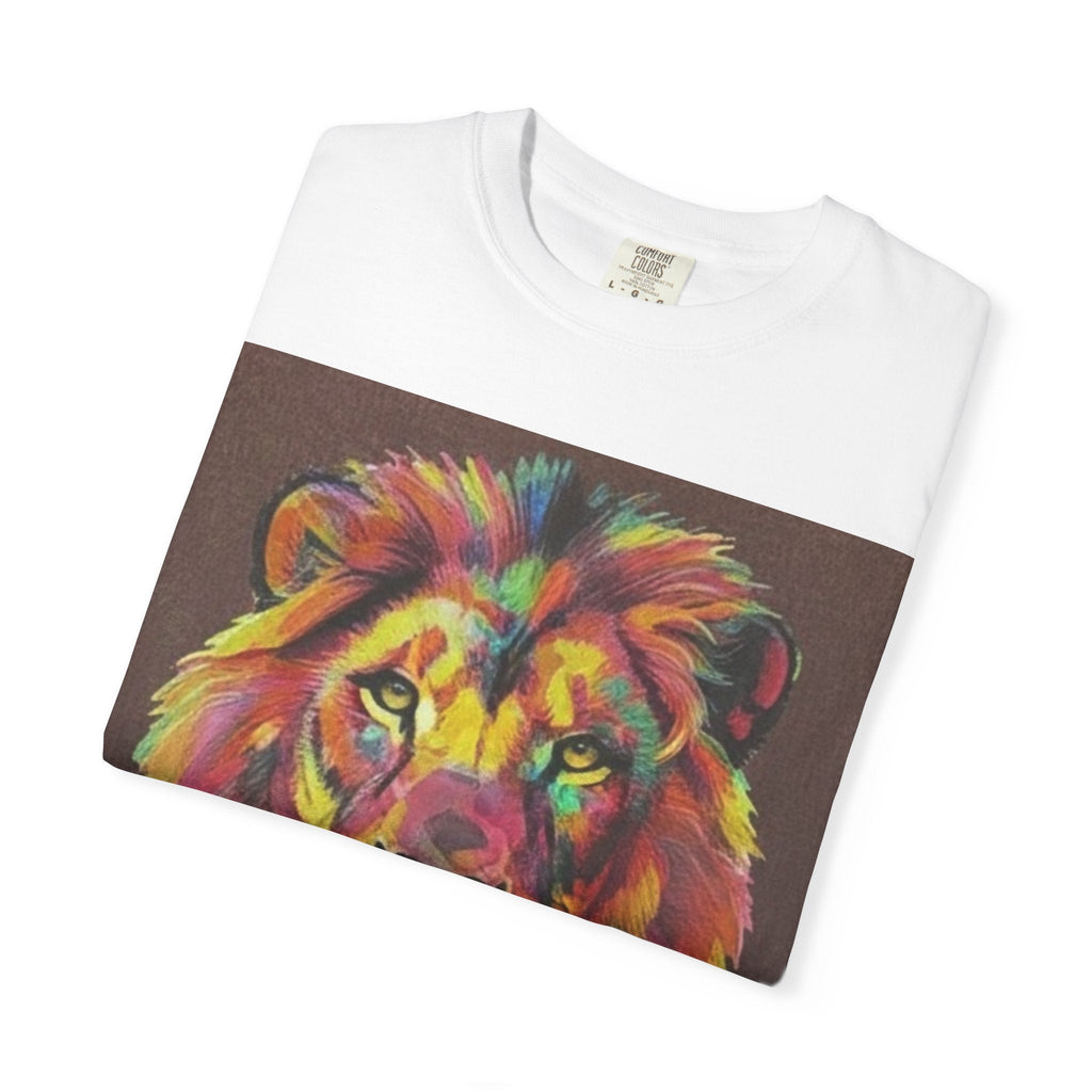 Wild Life Lion Portrait T-Shirt — Colorful Retro Primate Graphic Tee The Vibez Shop
