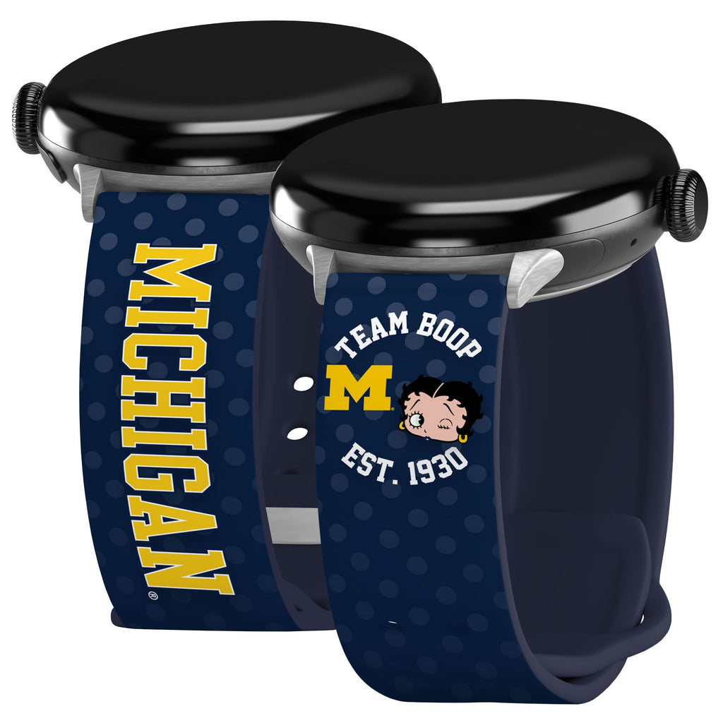 Michigan Wolverines X Betty Boop HD Google Pixel Watch Band Affinity Bands