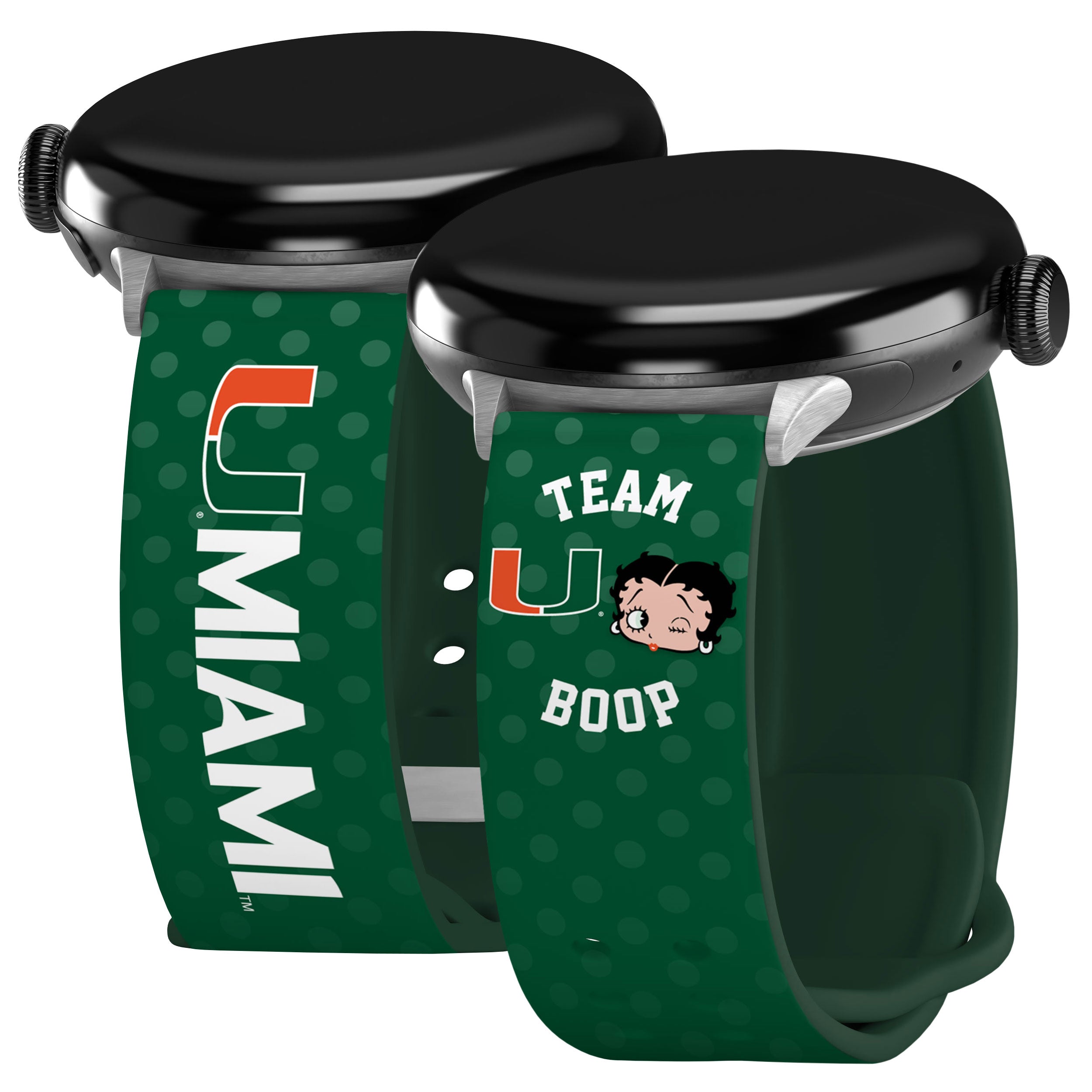 Miami Hurricanes X Betty Boop HD Google Pixel Watch Band Affinity Bands