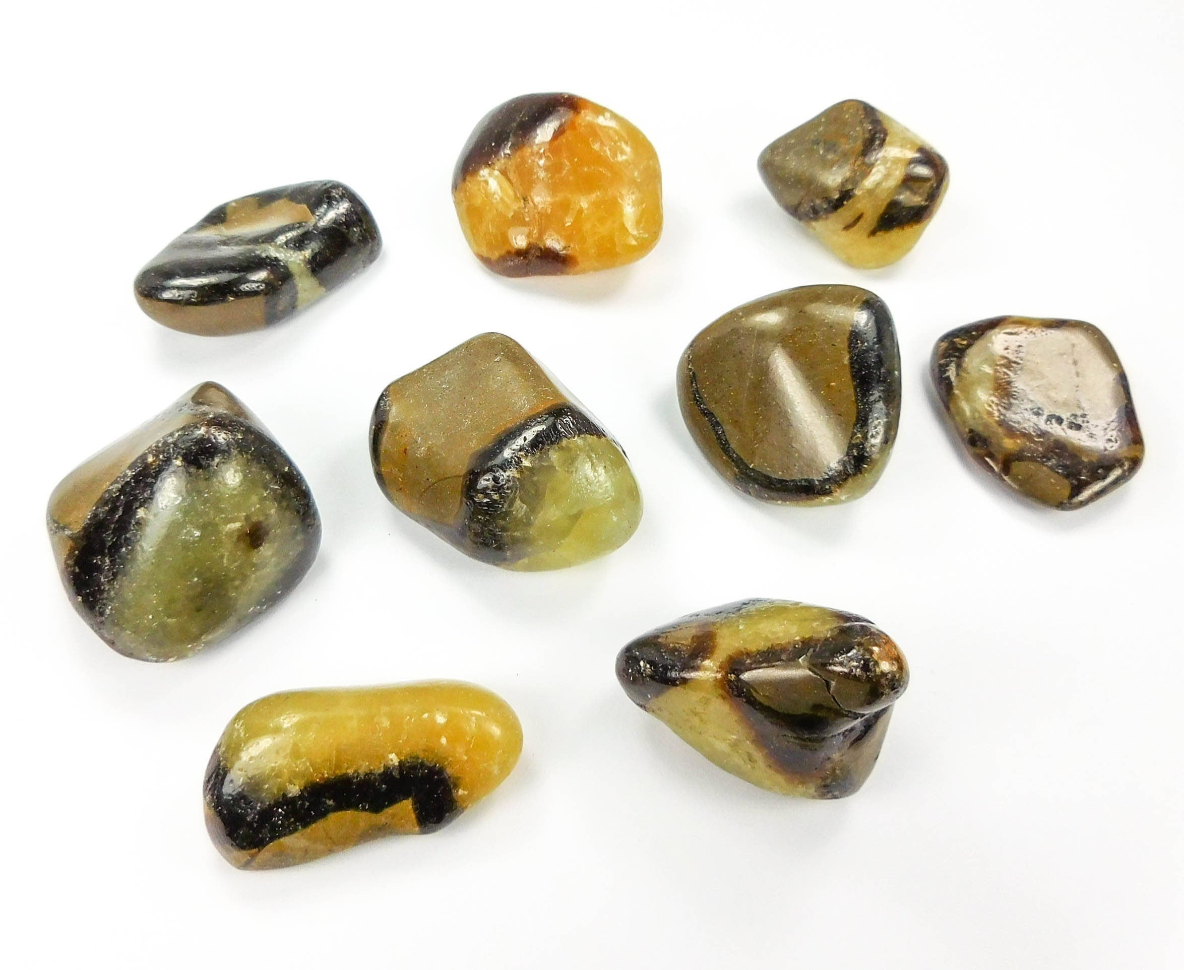 Septarian Calcite Nodule Tumbled (UV Reactive) Bulk Wholesale Lot Polished Gemstones Amazing Crystals