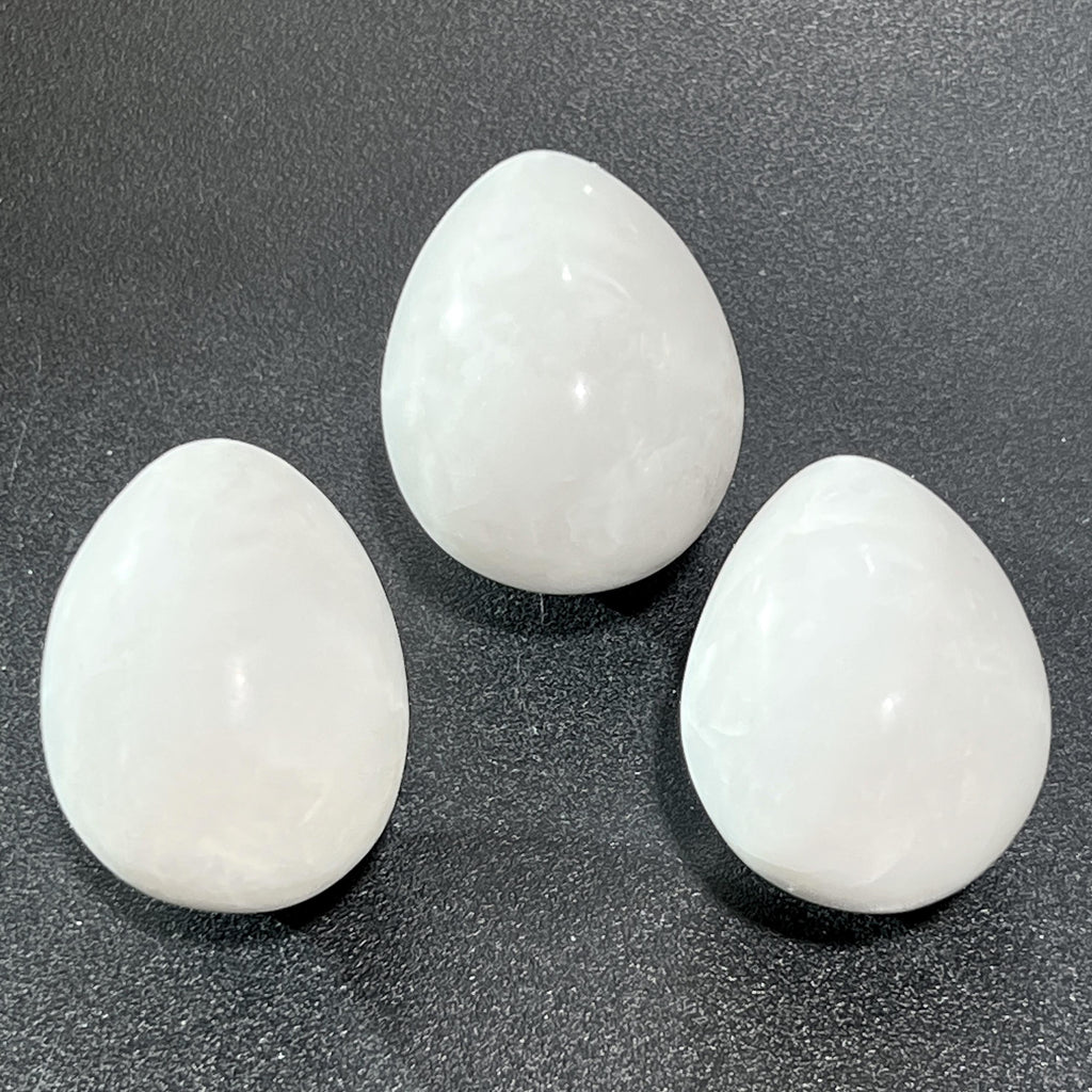 White Agate Crystal Egg Carving Wholesale Gemstone Decor Supply Amazing Crystals