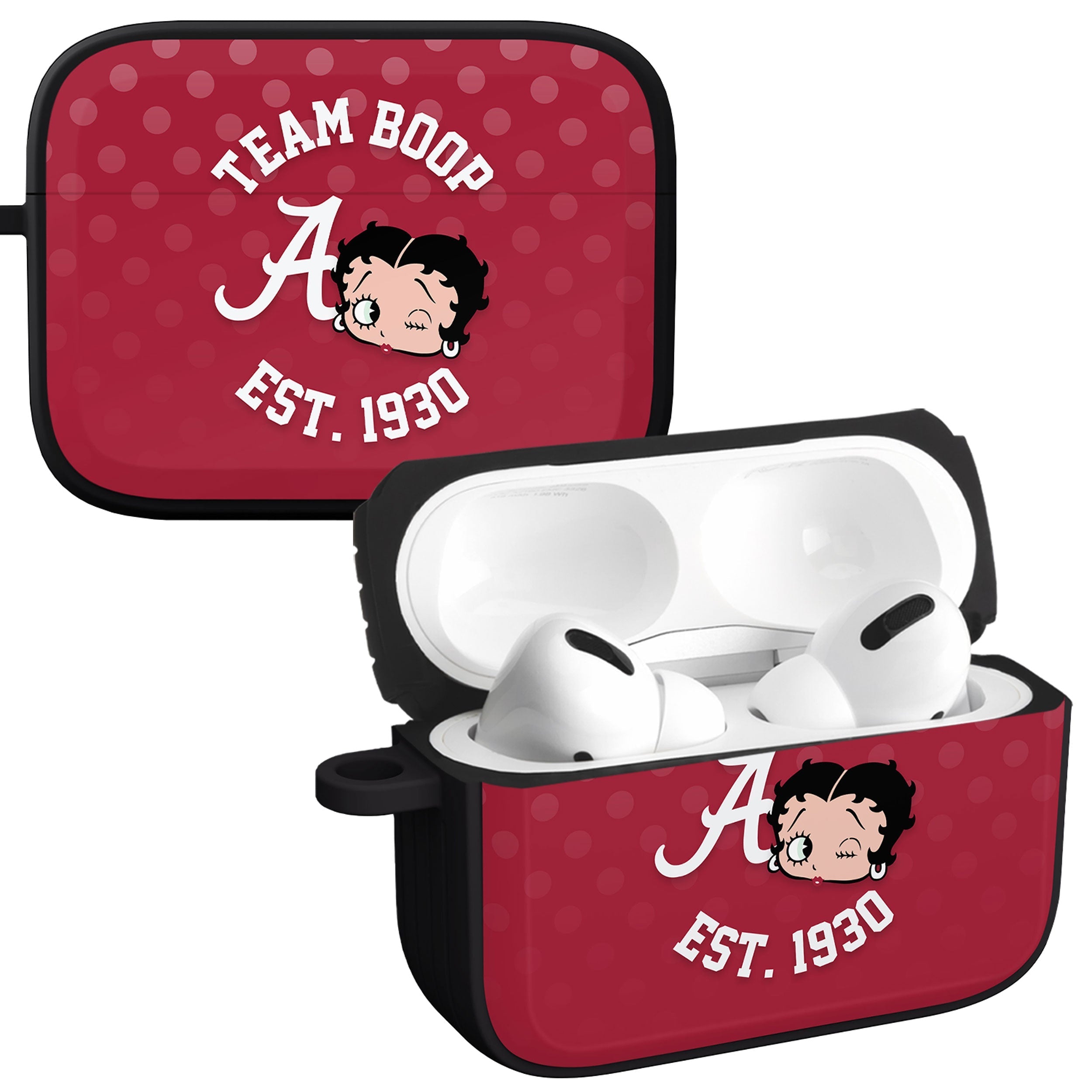 Alabama Crimson Tide X Betty Boop HDX Apple AirPods Pro 1 & 2 Case Cover Affinity Bands